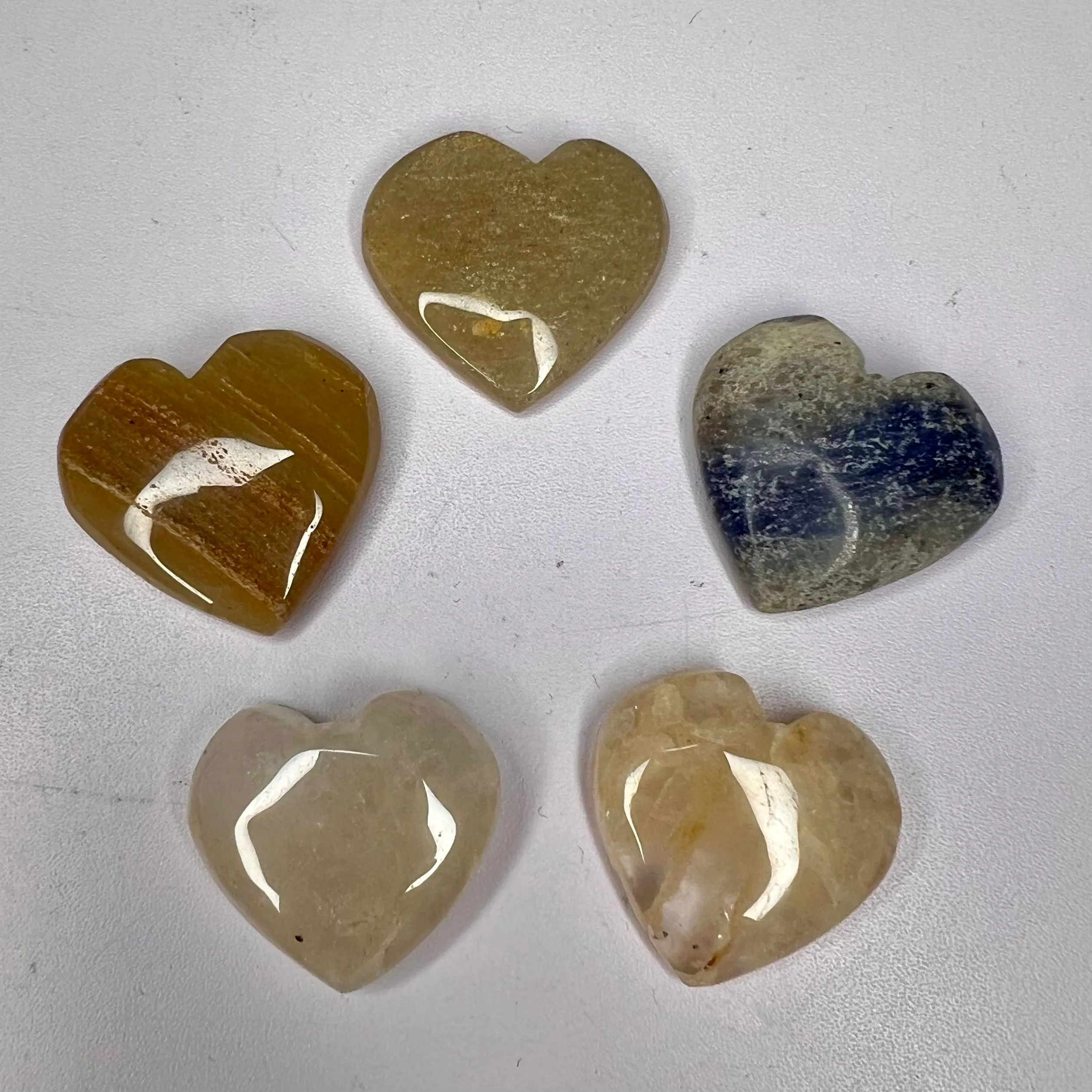 Product image for Mix Gemstone Heart Cabochon Lot #2