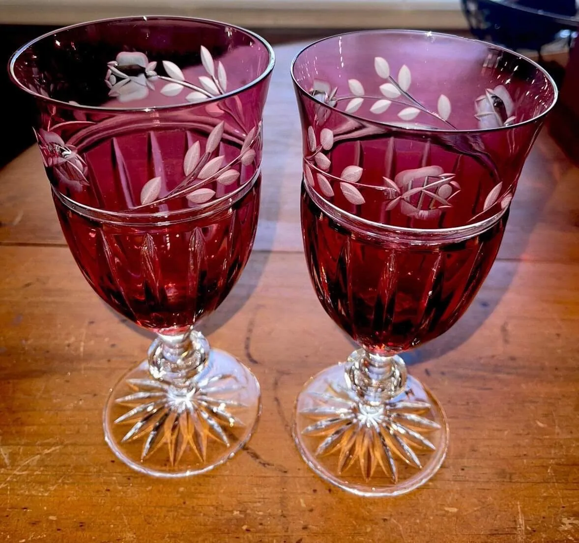 Product image for AJKA Crystal  Prionseas ￼ Water, iced tea goblets set of two