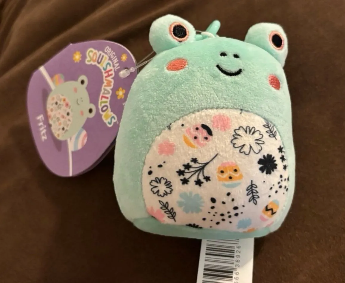 Product image for NEW Squishmallows Fritz the Easter frog 3.5’ Clip-on NWT