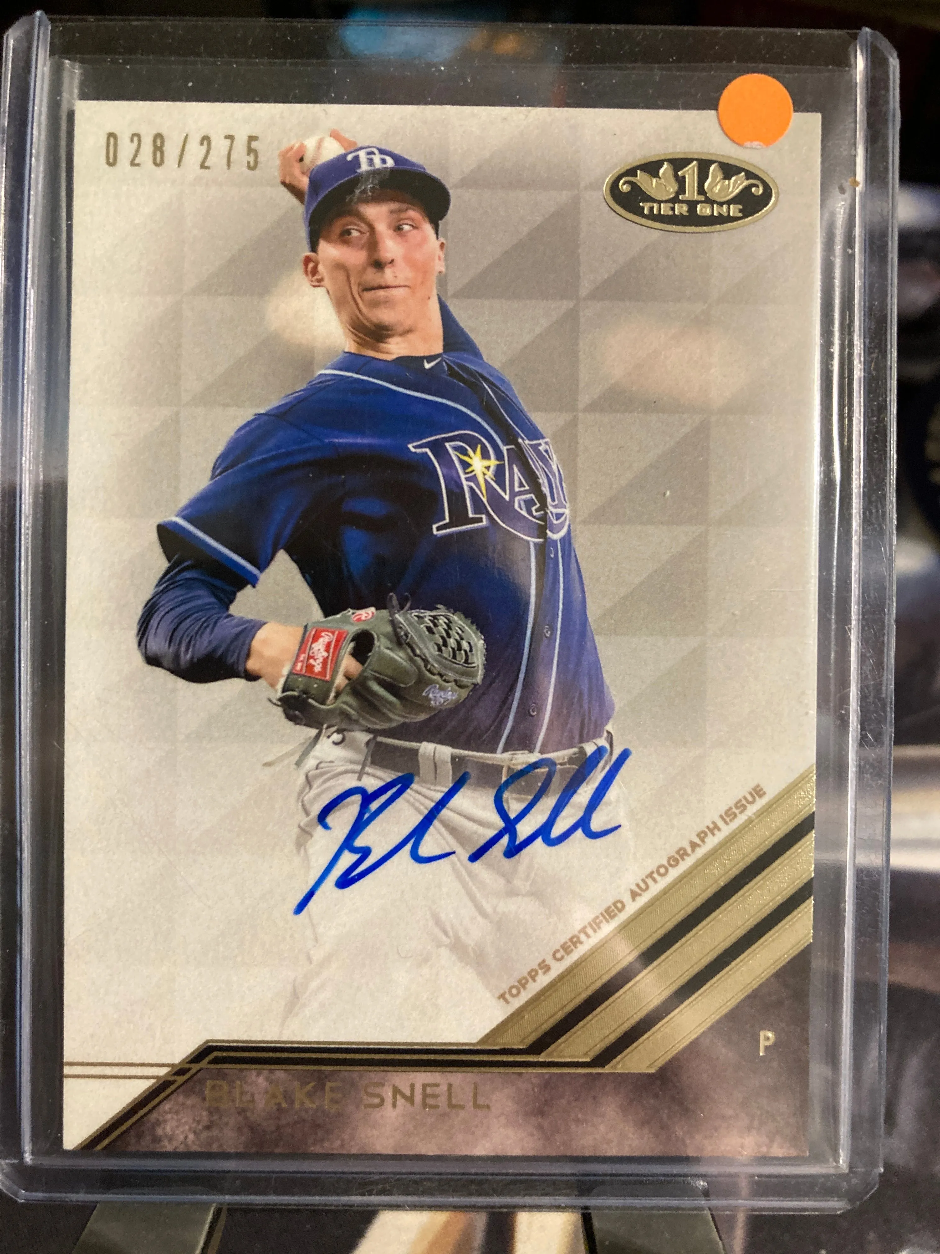 Product image for 2018 Topps Tier One Blake Snell Auto /275