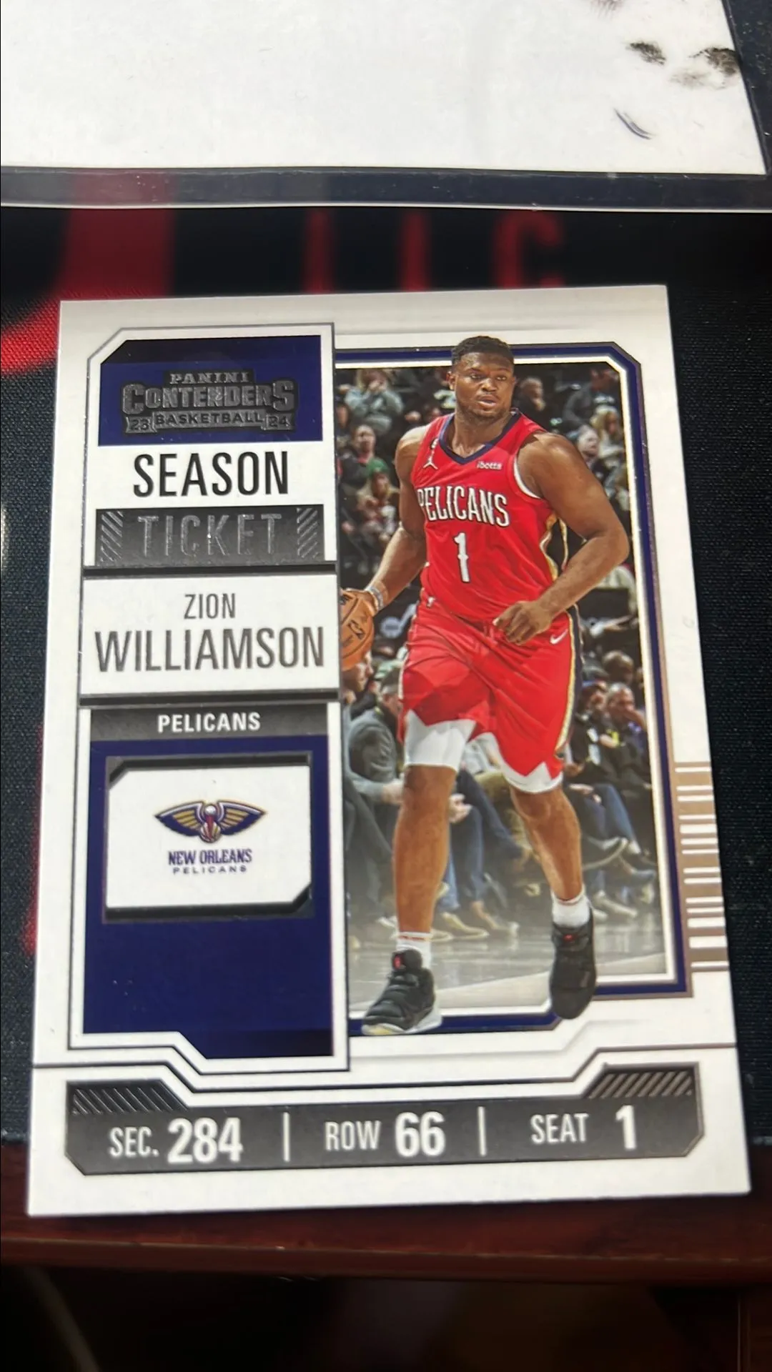 Product image for Zion Williams season ticket panini contenders 2024