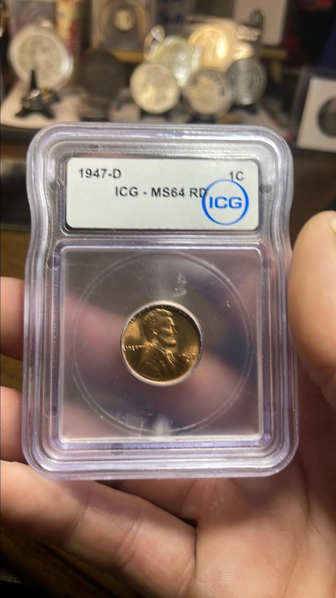 Product image for 1947-d red error coin