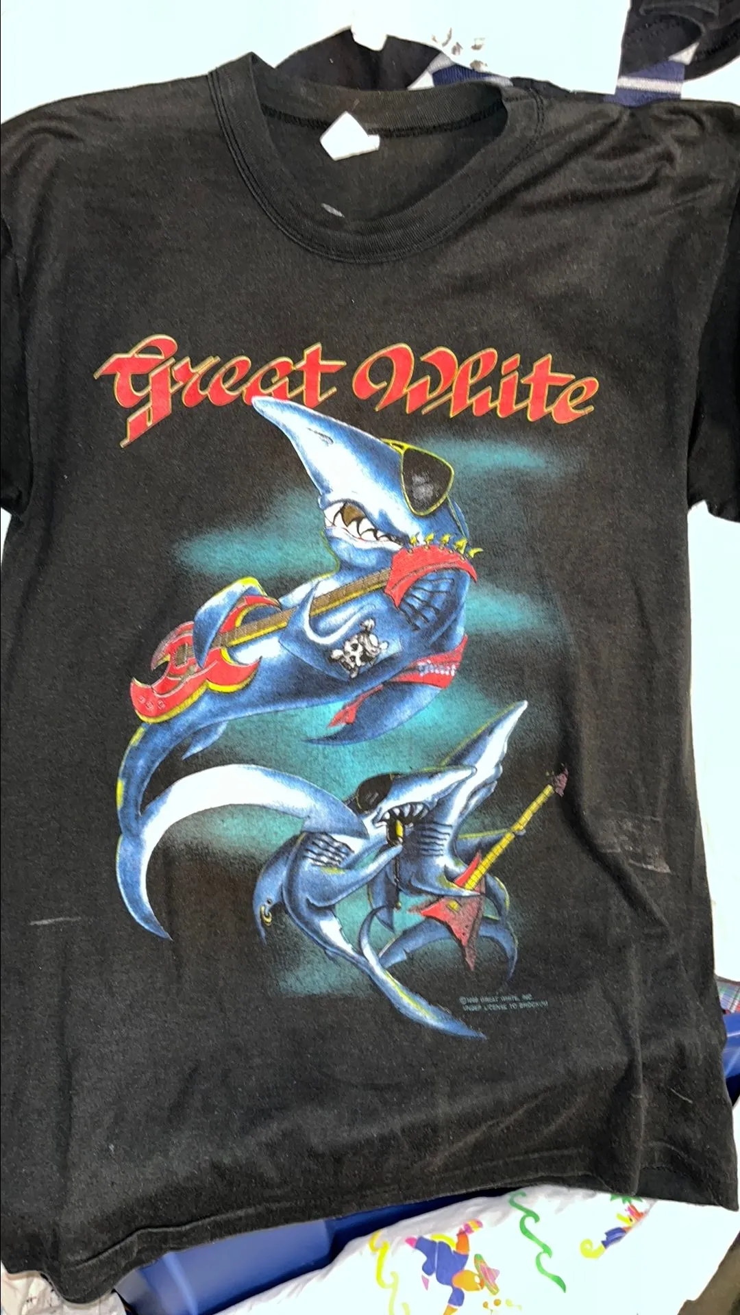 Product image for 1989 GREAT WHITE SIZE LARGE