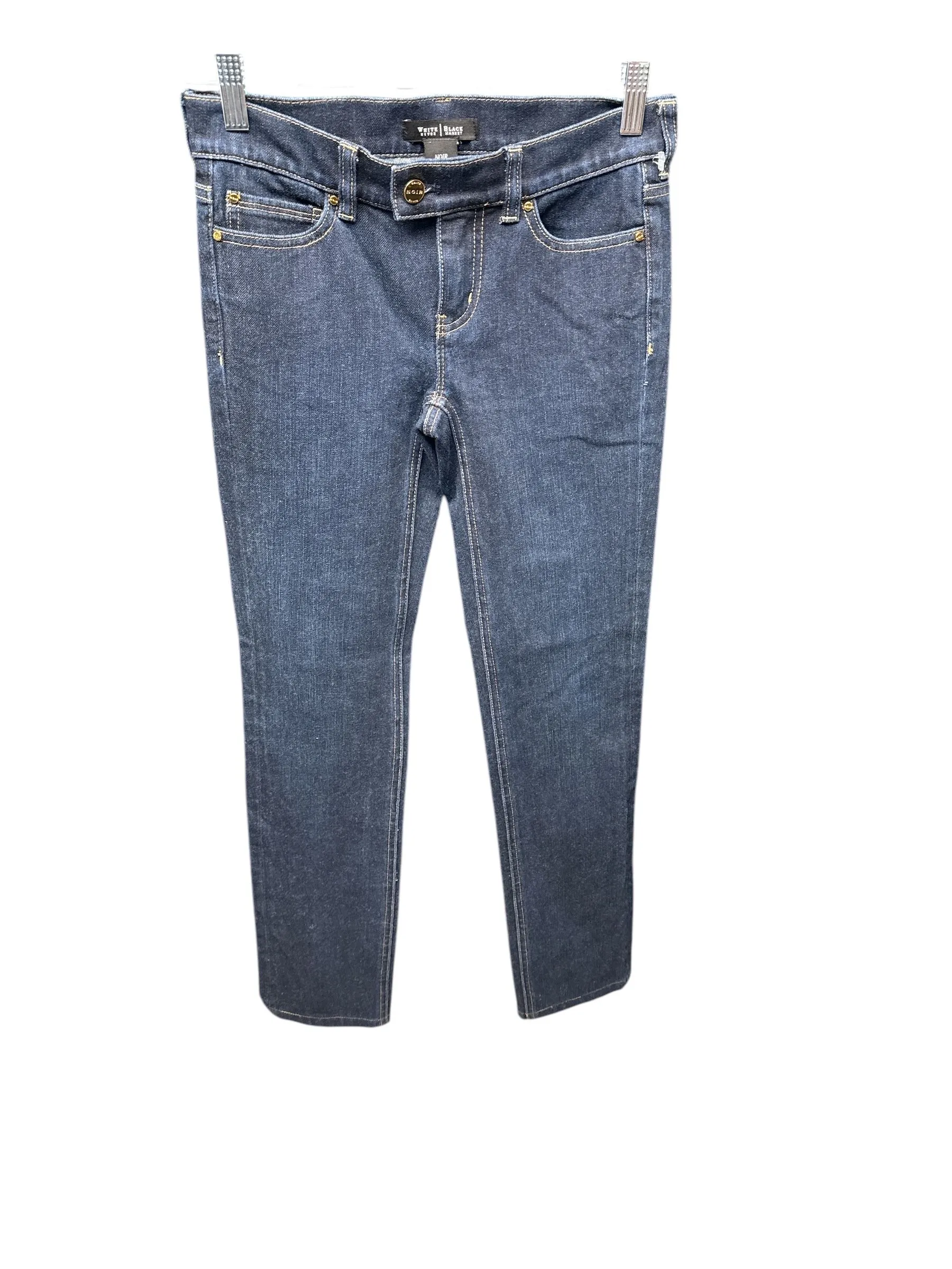 Product image for 23. WHBM Noir straight leg low rise
