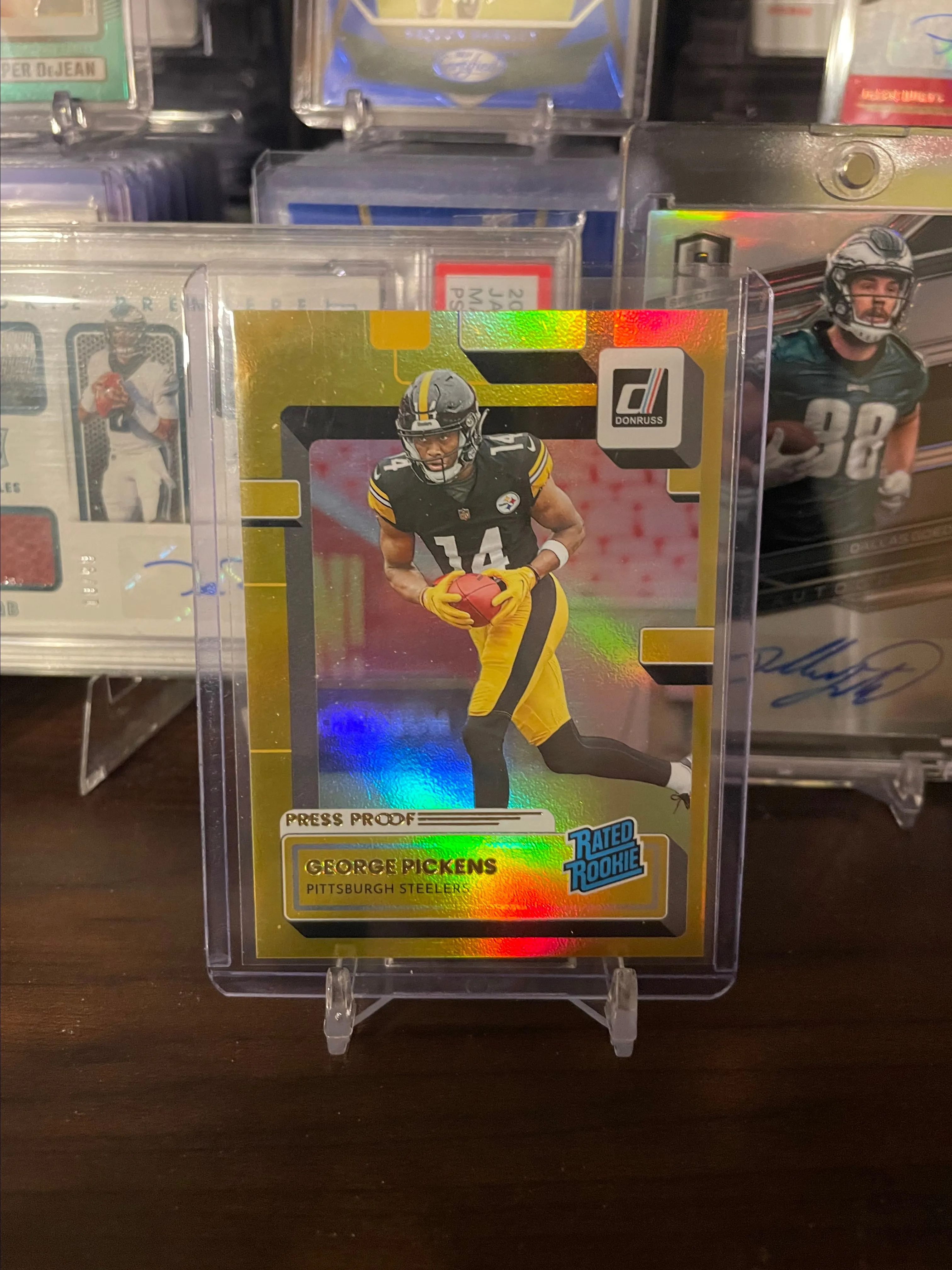 Product image for George Pickens 2022 gold press proof rated rookie