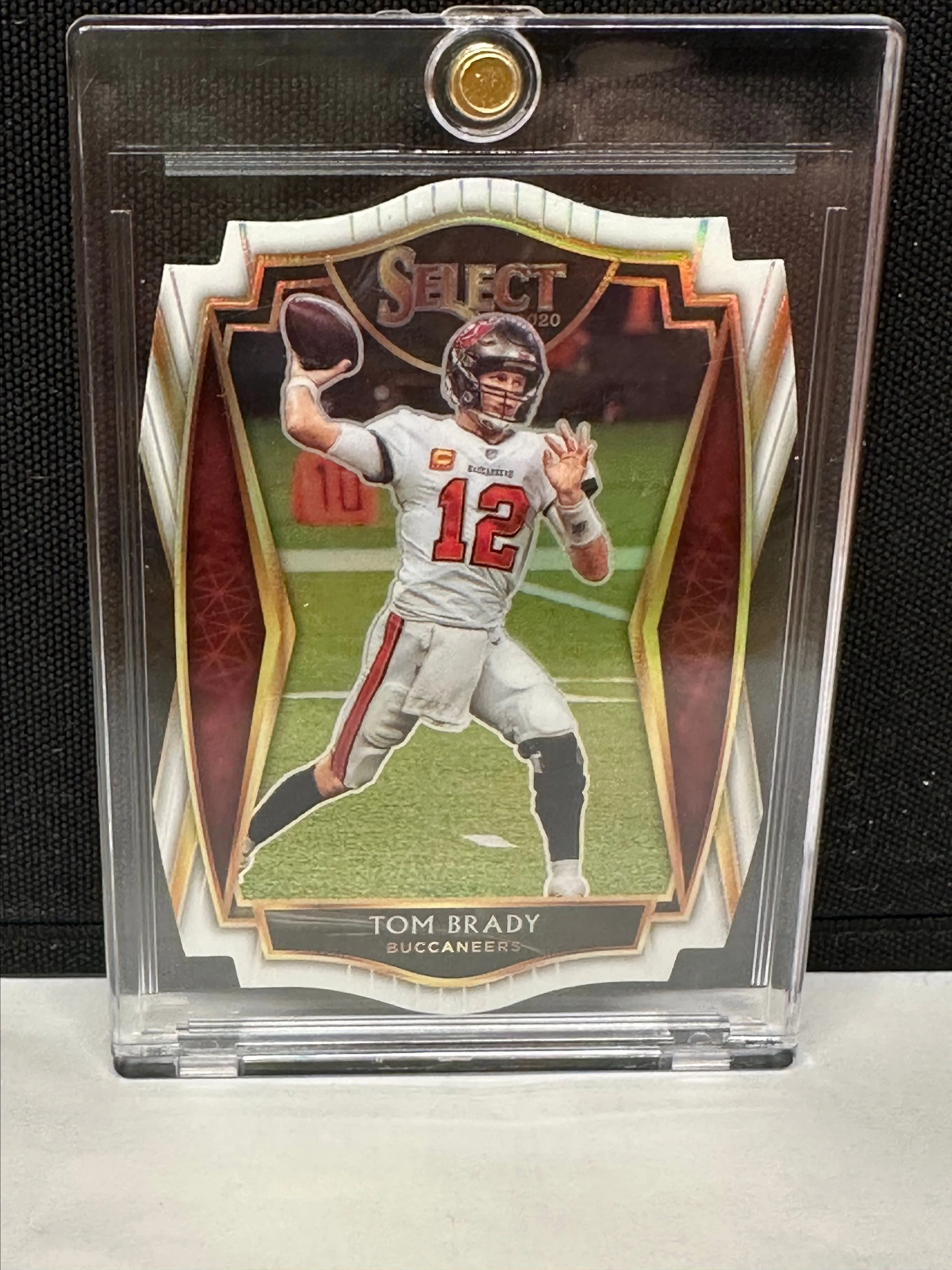 Product image for 2020 - Panini Select Premier Level Die cut white boarder - Tom Brady
