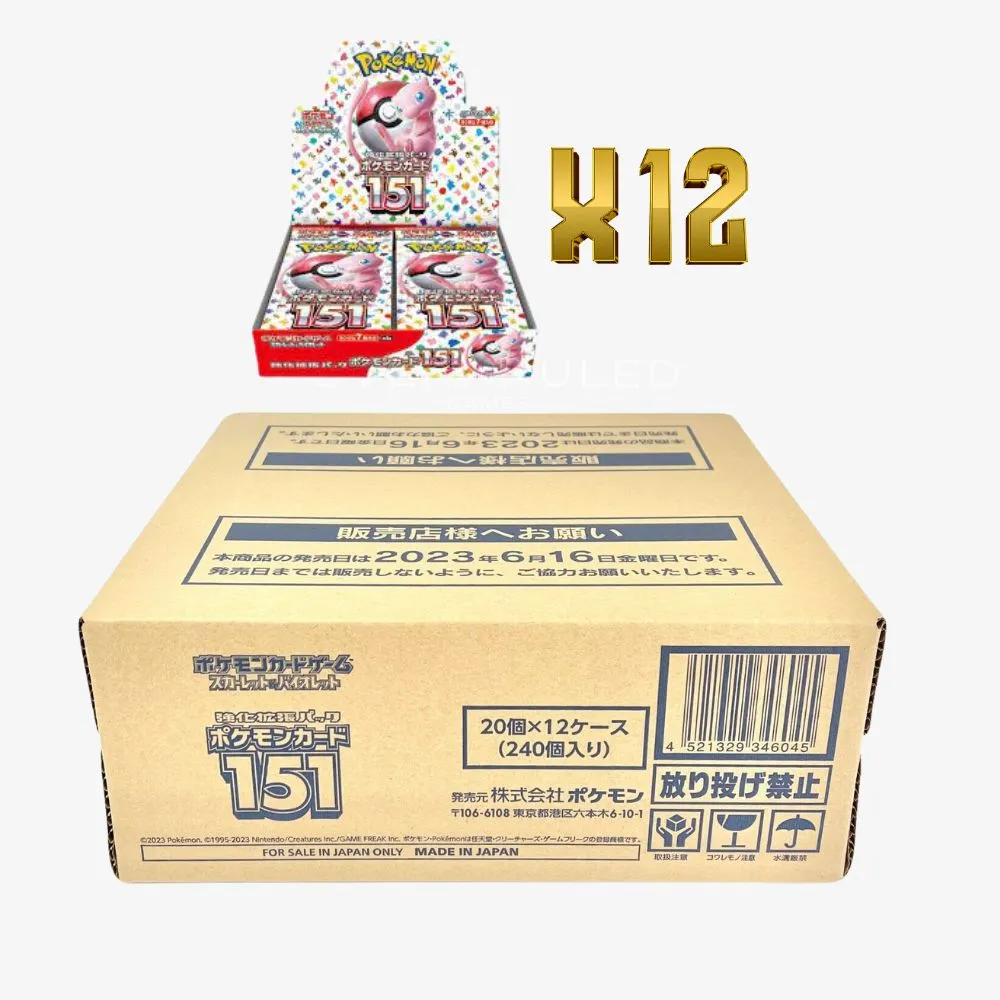 Product image for Pokemon 151 Japanese SEALED Case (12 boxes) SV2a