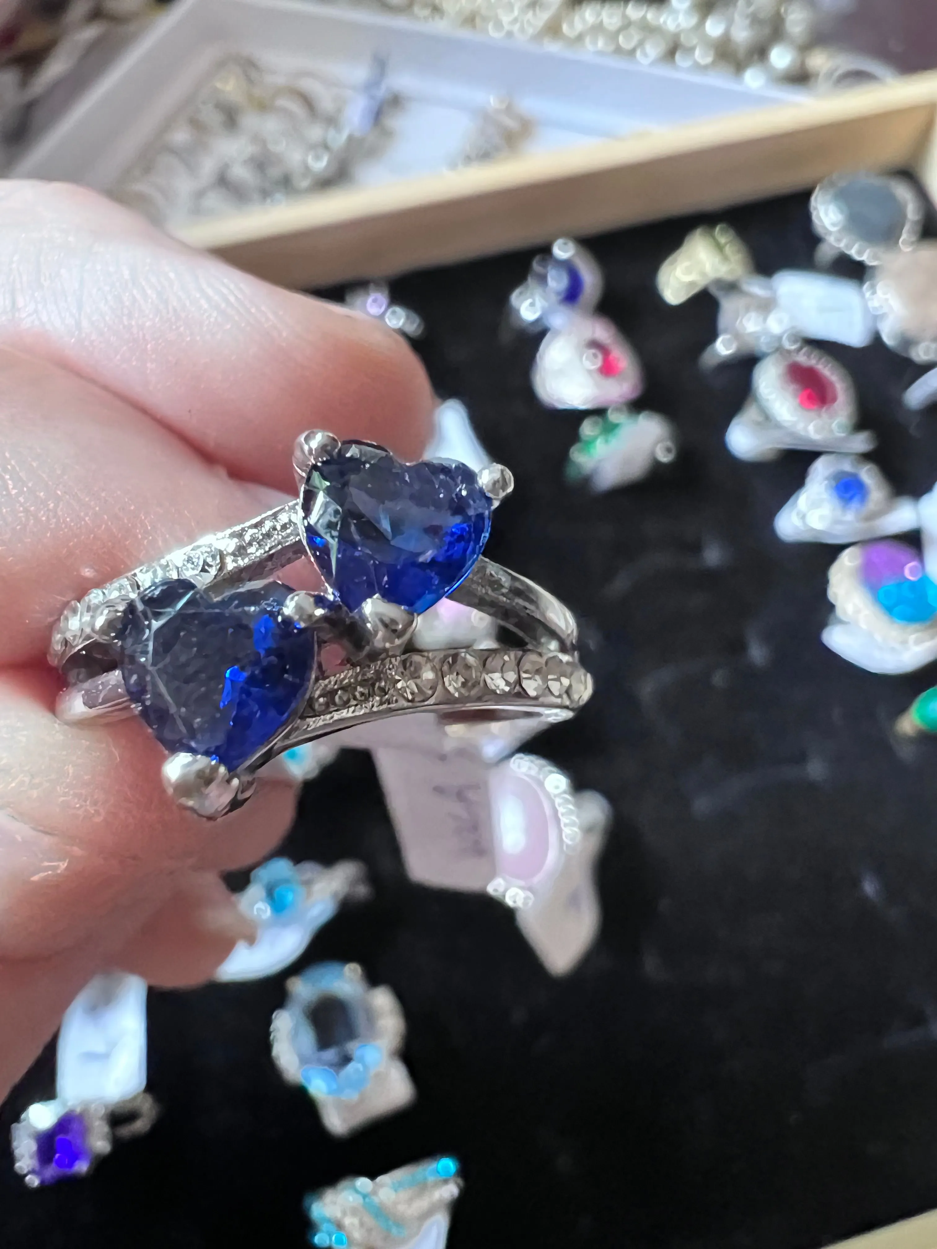 Product image for Blue hearts ring