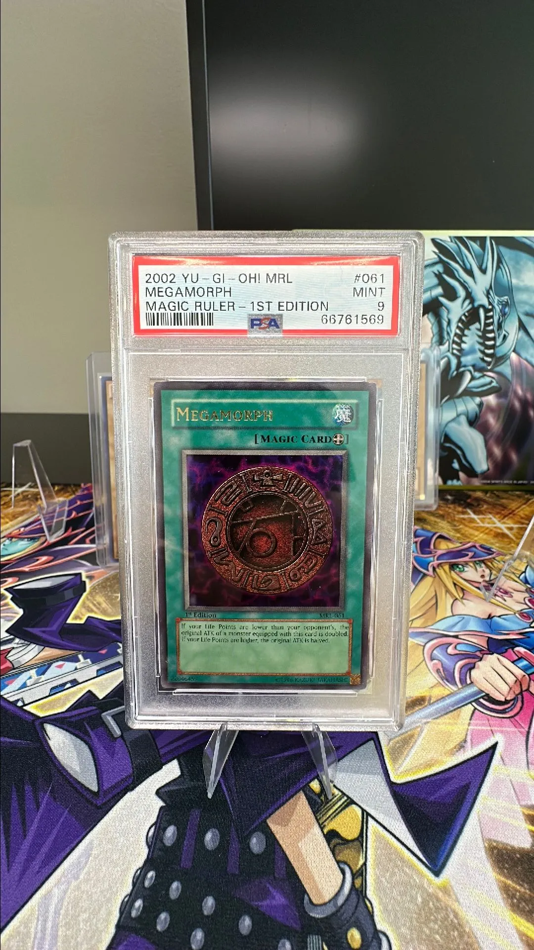 Product image for 2002 Yu-Gi-Oh! Megamorph MRL-1St Edition PSA MINT 9