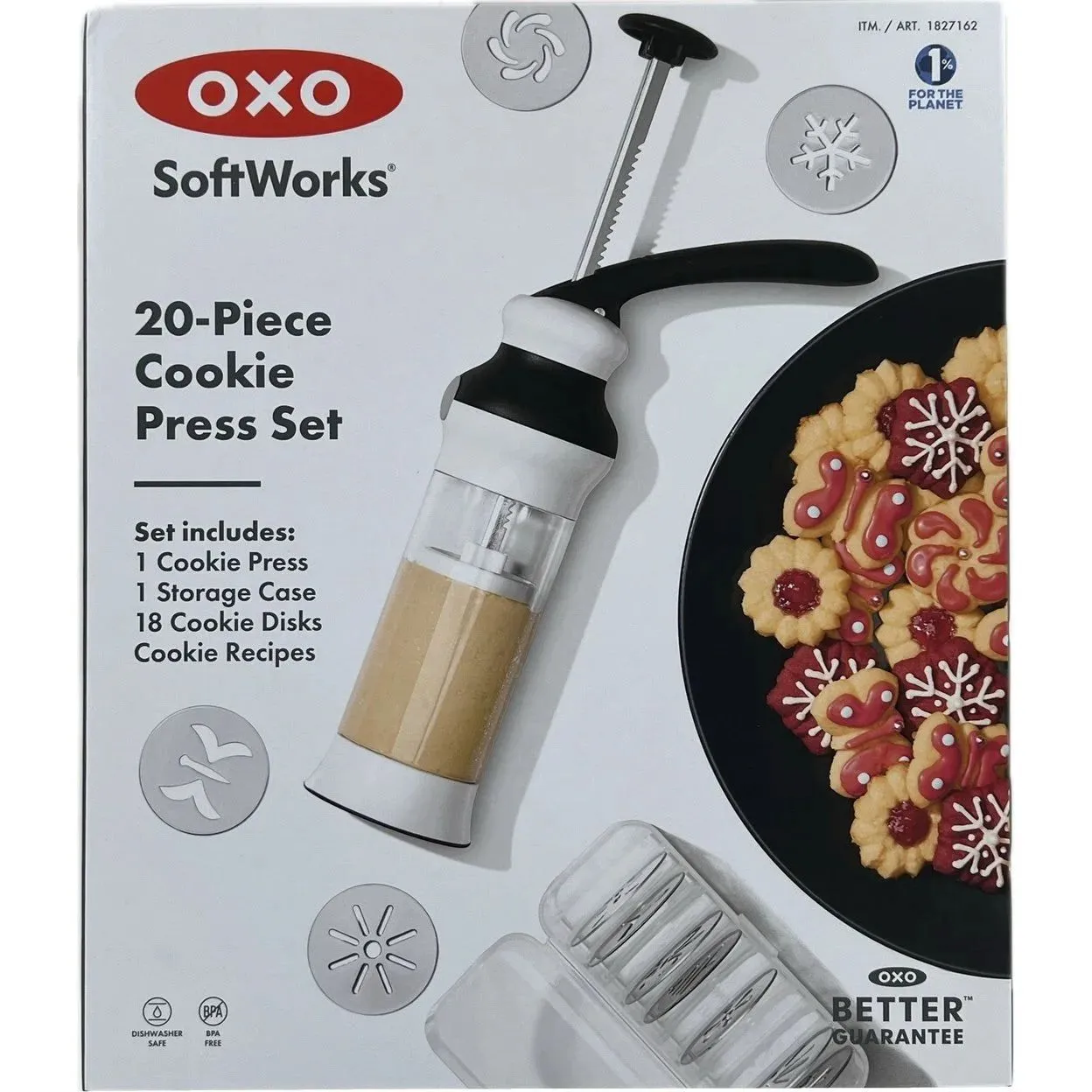 Product image for OXO SoftWorks Cookie Press with 18 Cookie Disks