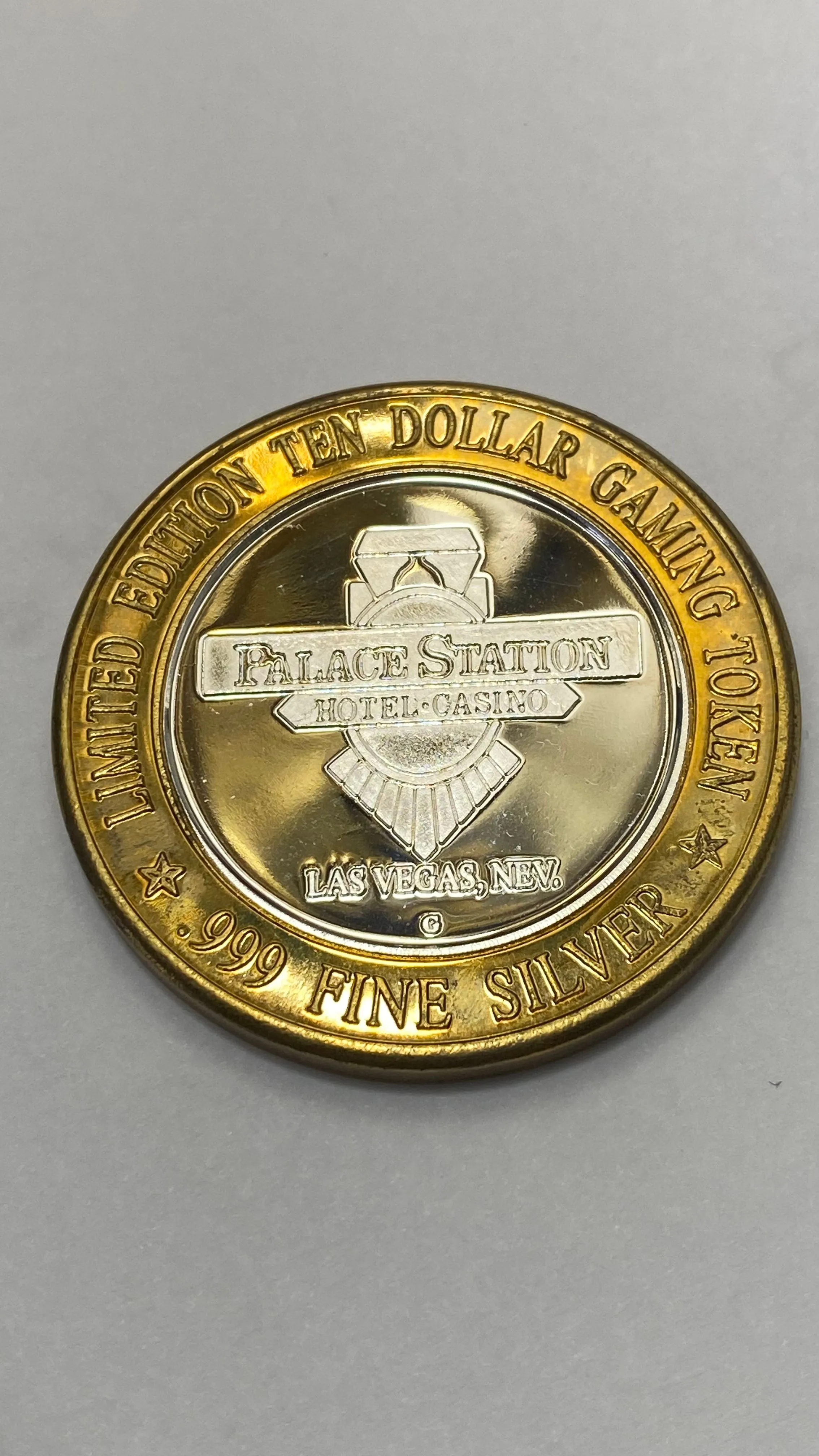 Product image for Palace Station Hotel & Casino $10 Gaming Token 0.6 Oz of 0.999 Fine Silver
