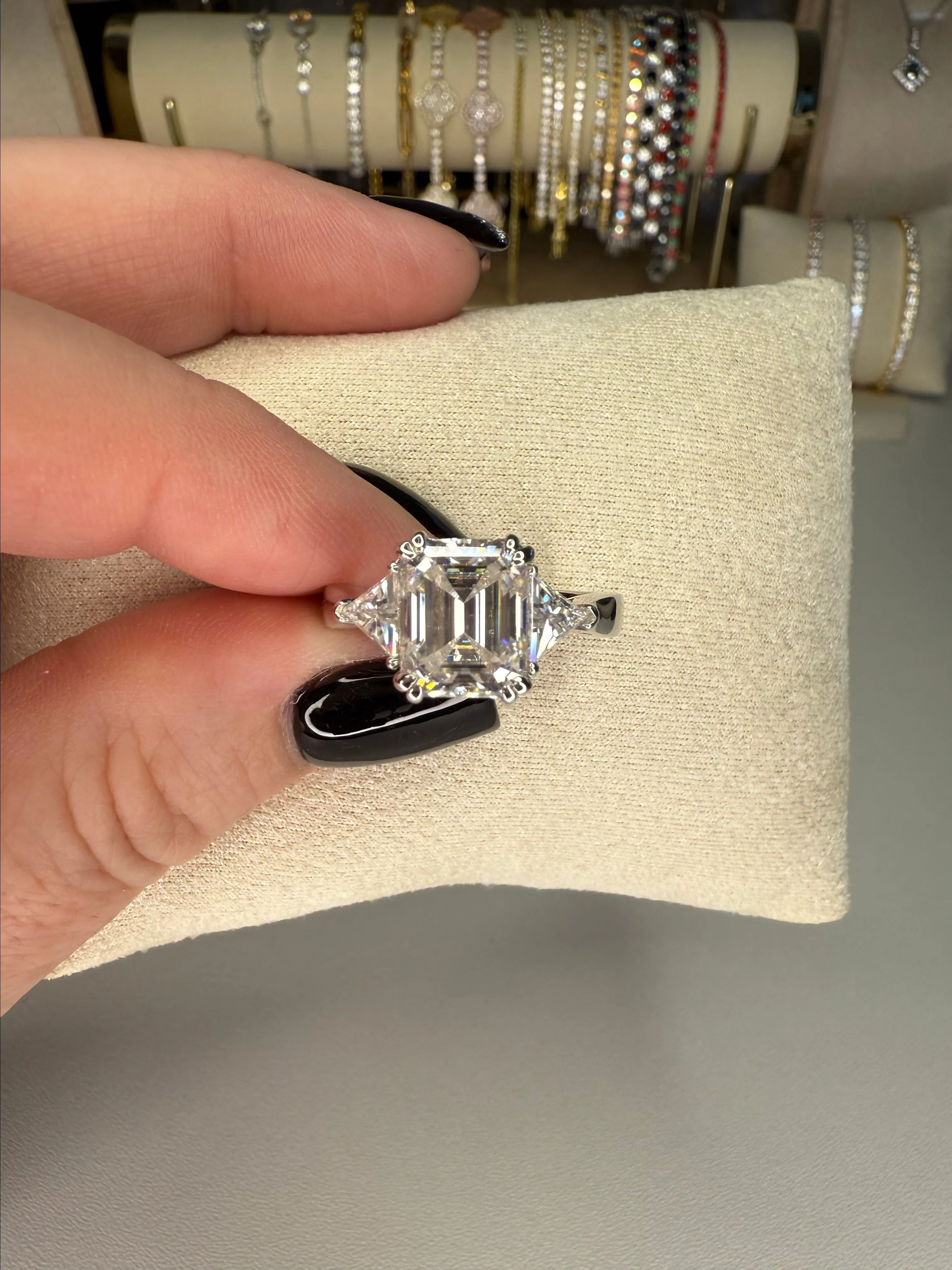Product image for 4 carat full MOISSANITE ring