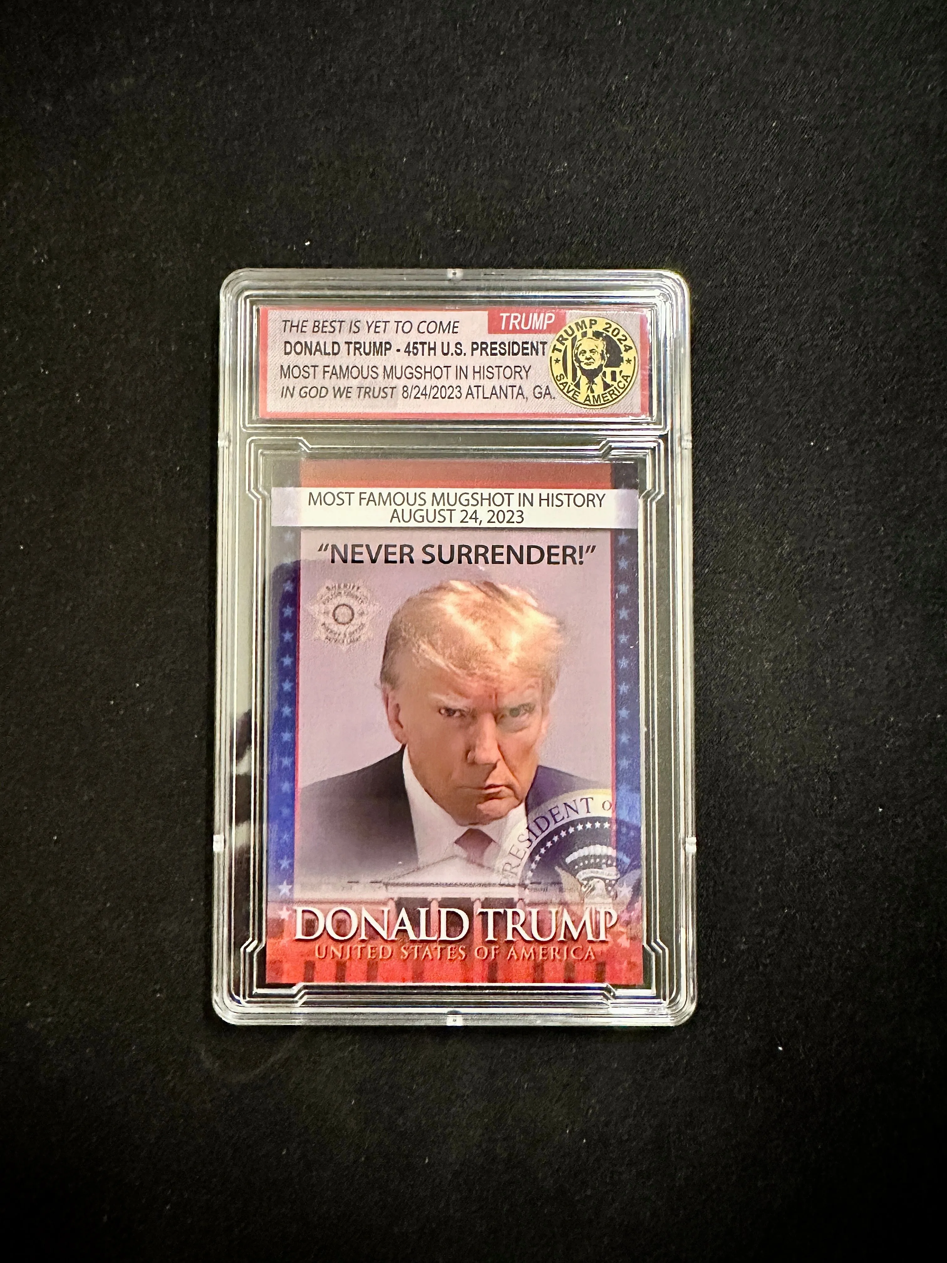2024 Mugshot Donald Trump Card Grade 10 Limited Edition Auto UA #3   Whatnot: Shop, Sell, Connect