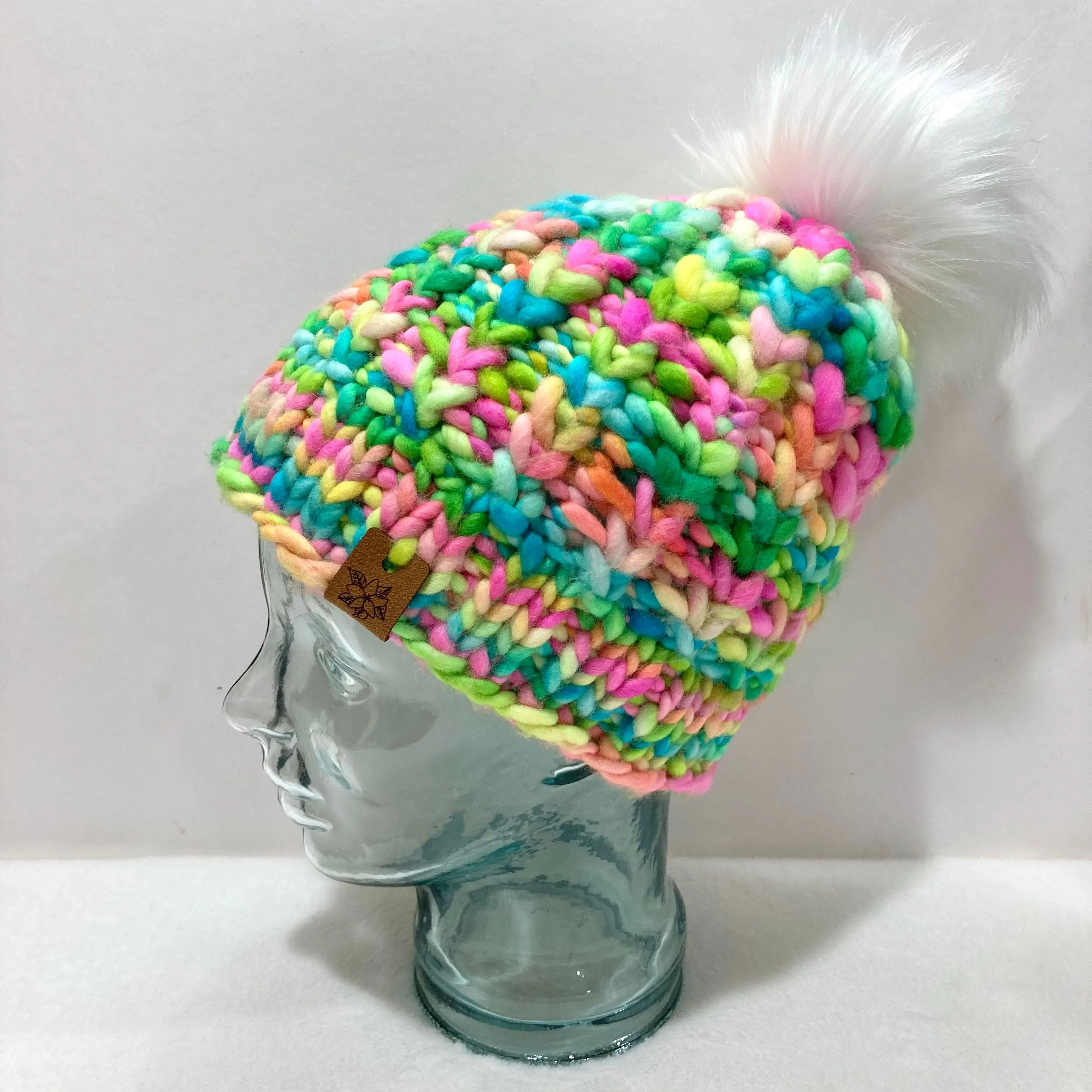 Product image for Beanie, Braided Hearts rainbow