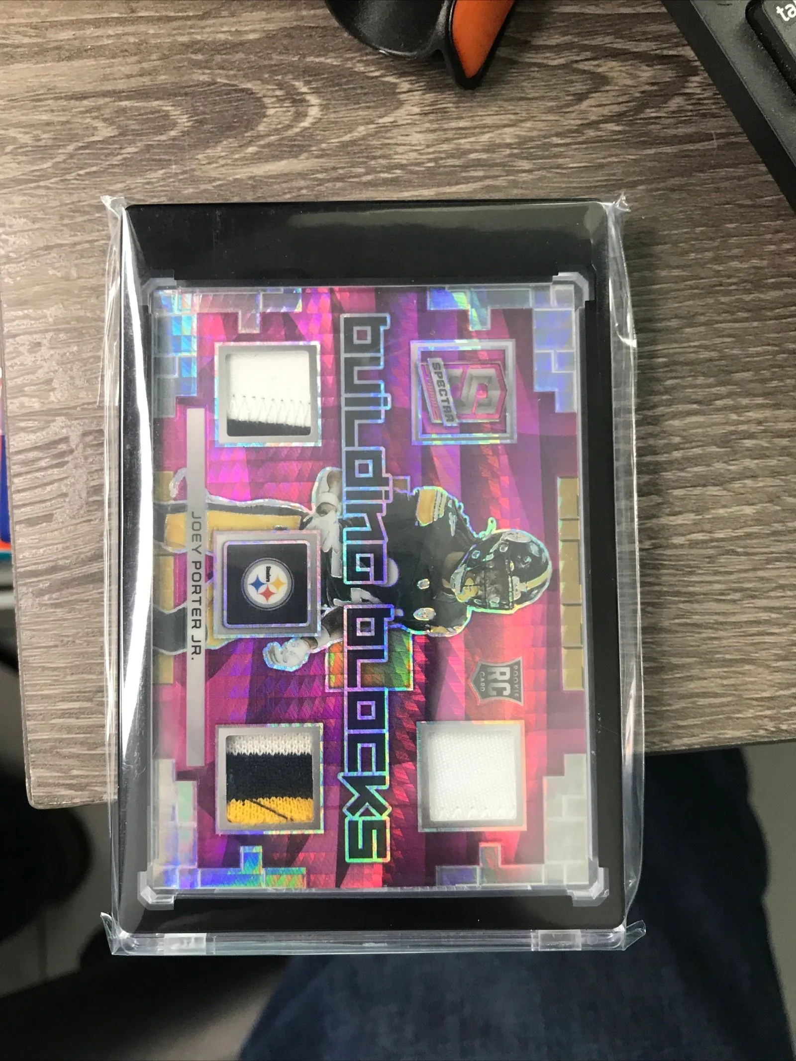 Product image for 2023 Joey Porter Jr Spectra Building Blocks Pink /15 Rookie