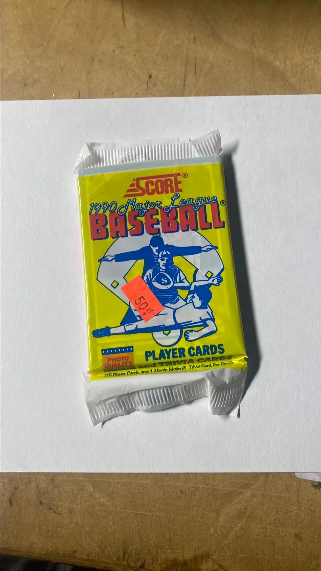 Product image for SCORE 1990 Single pack of 16 player cards 1 Magic Motion