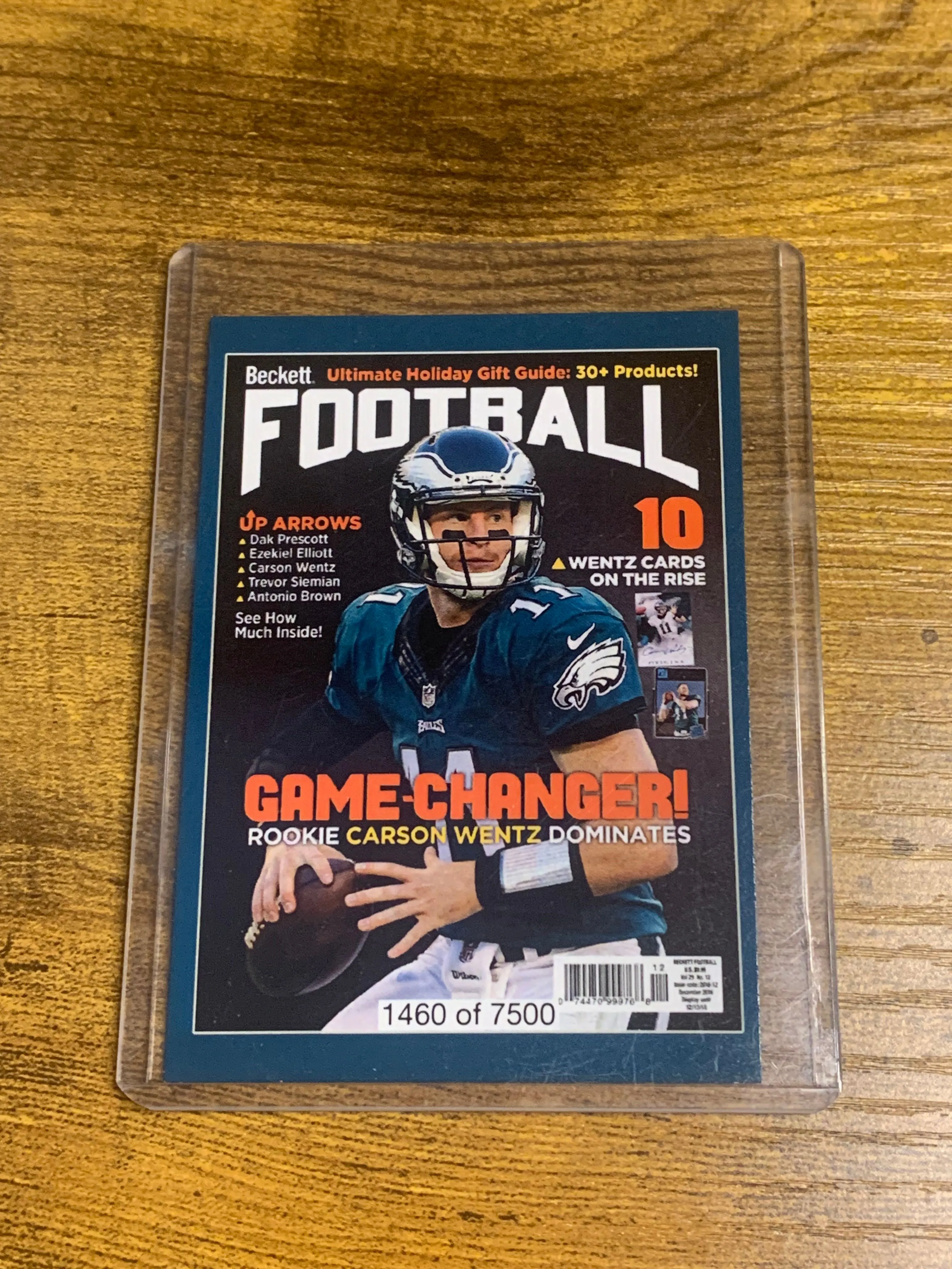 Product image for Carson Wentz Beckett cover card /7500
