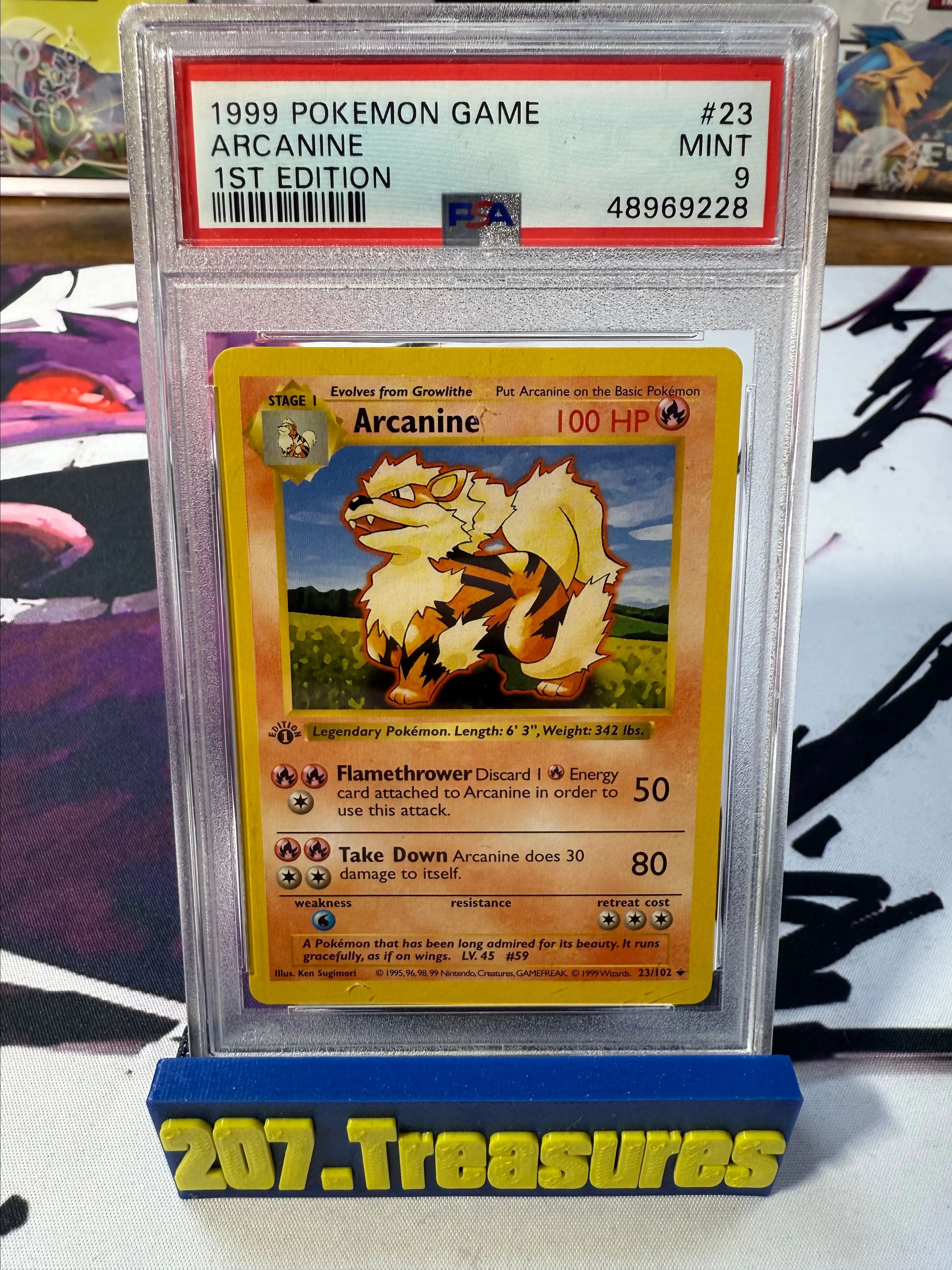 Product image for 1999 Pokemon Game Arcanine 1St Edition PSA MINT 9