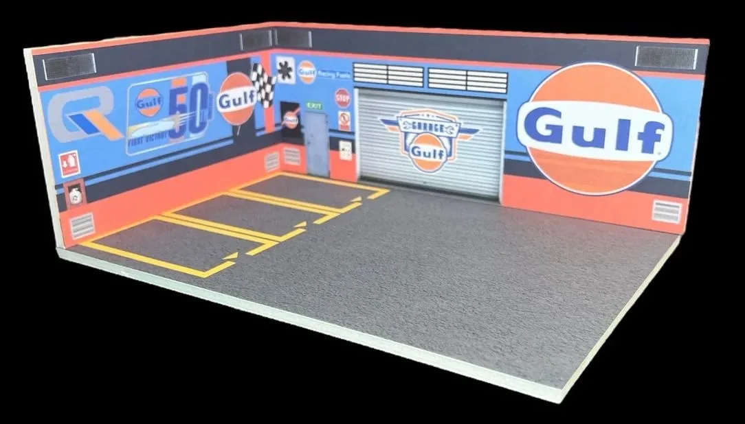 Product image for 1/64 Gulf Garage 3 piece Diorama