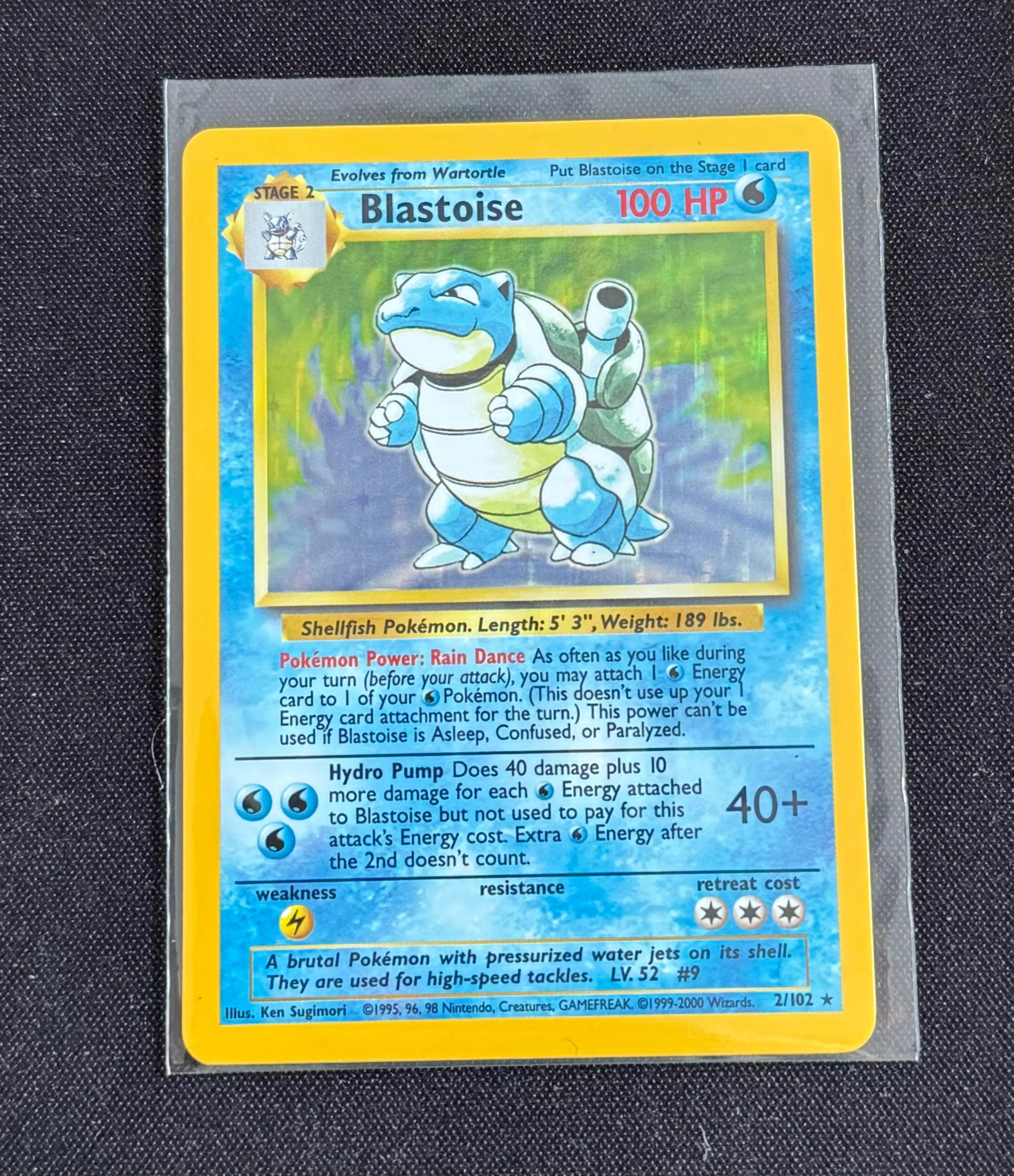 Product image for 4TH PRINT UK 1999-2000 BASE SET BLASTOISE HOLO!!