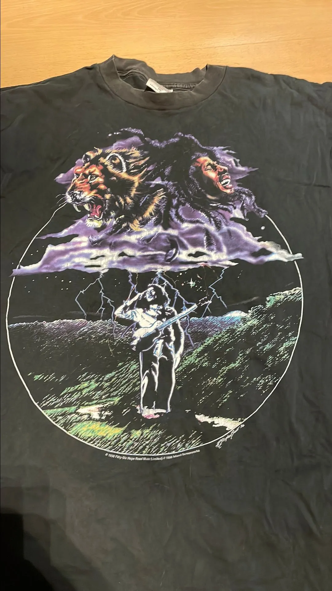 Product image for 1996 BOB MARLEY LIGHTING SHIRT ADULT 2XL