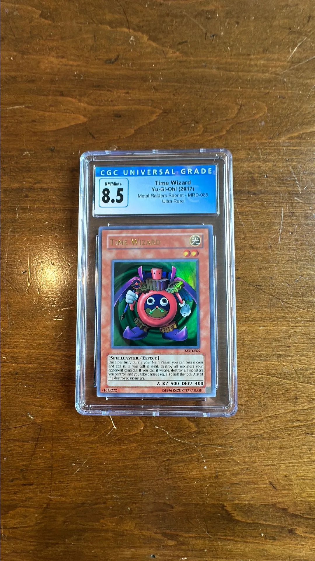 Product image for 2017 Yu-Gi-Oh! Time Wizard Reprint CGC 8.5 NM/Mint+