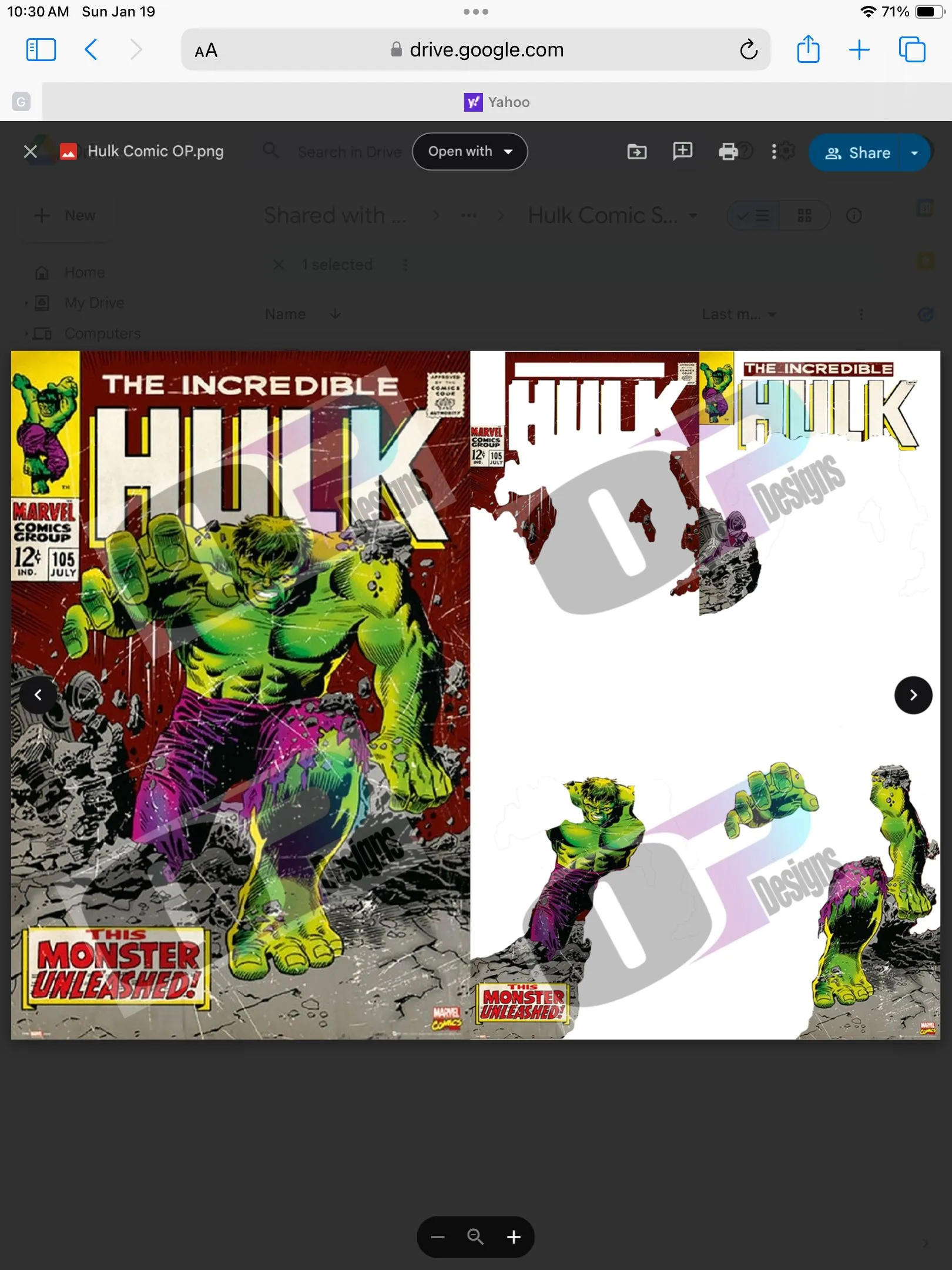 Product image for The hulk layered wood art