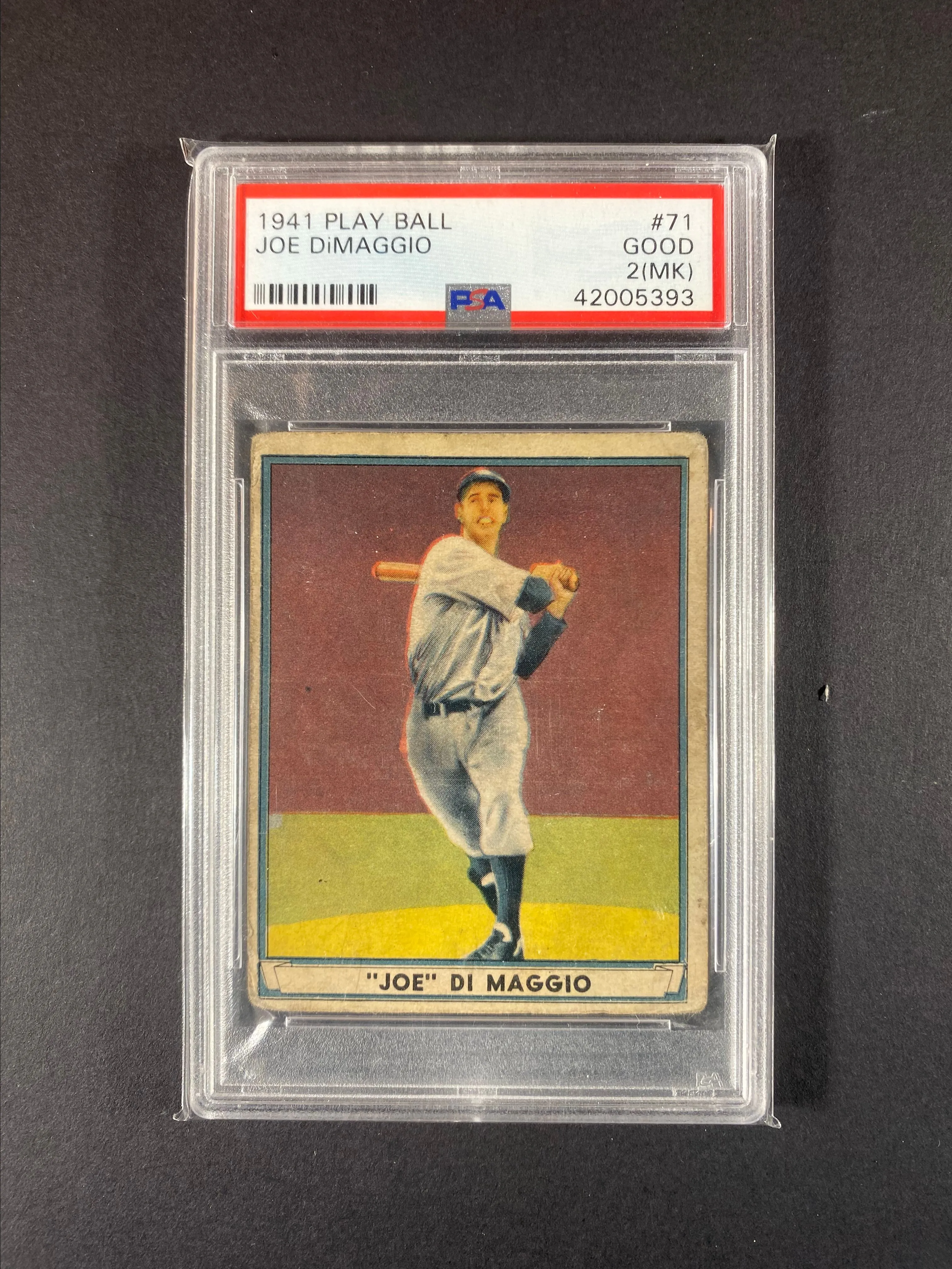 Product image for 1941 Play Ball # 71 Joe DiMaggio PSA 2 mk