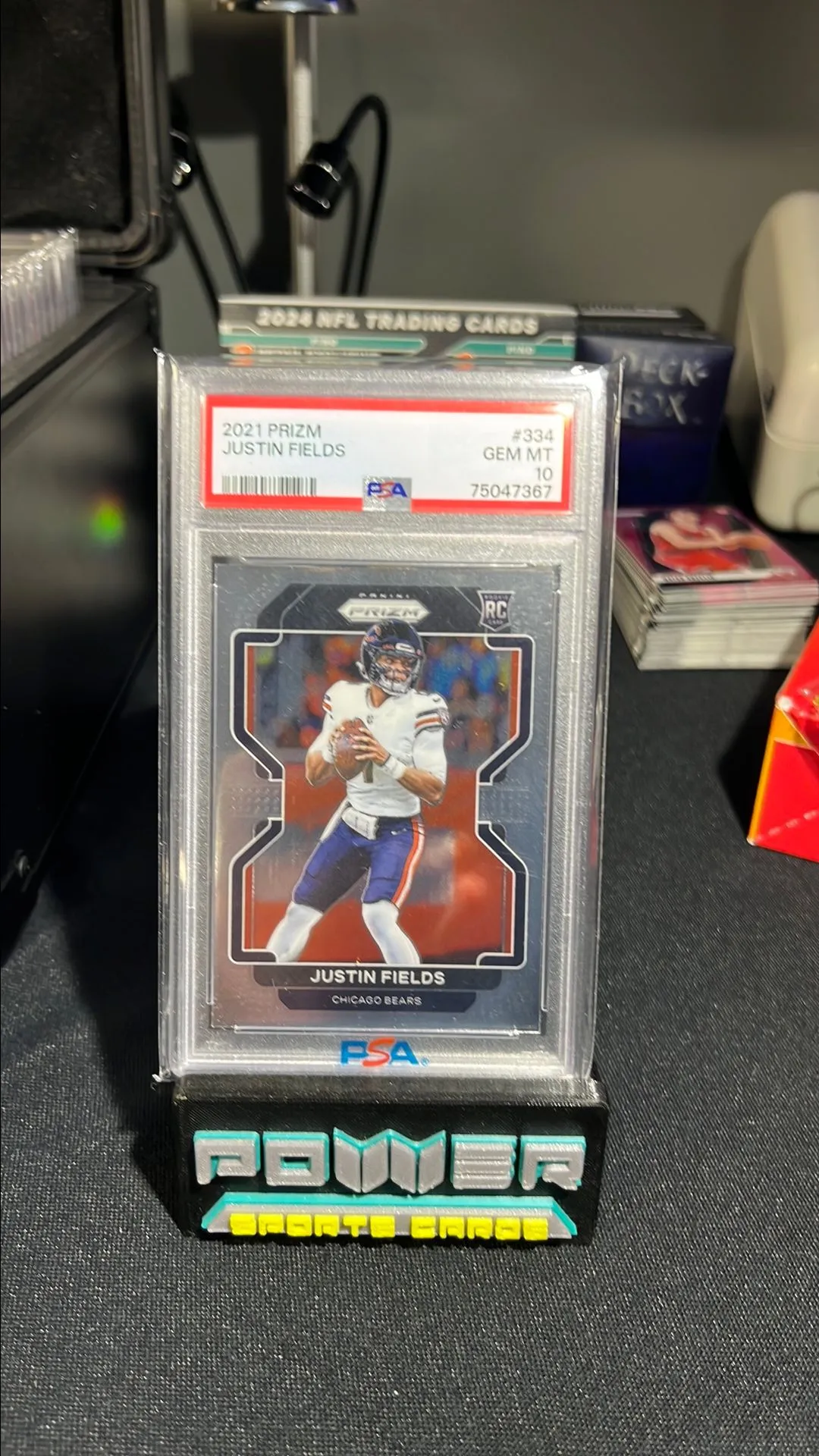 Product image for 2021 Panini Prizm Justin Fields 334  PSA GEM MT 10