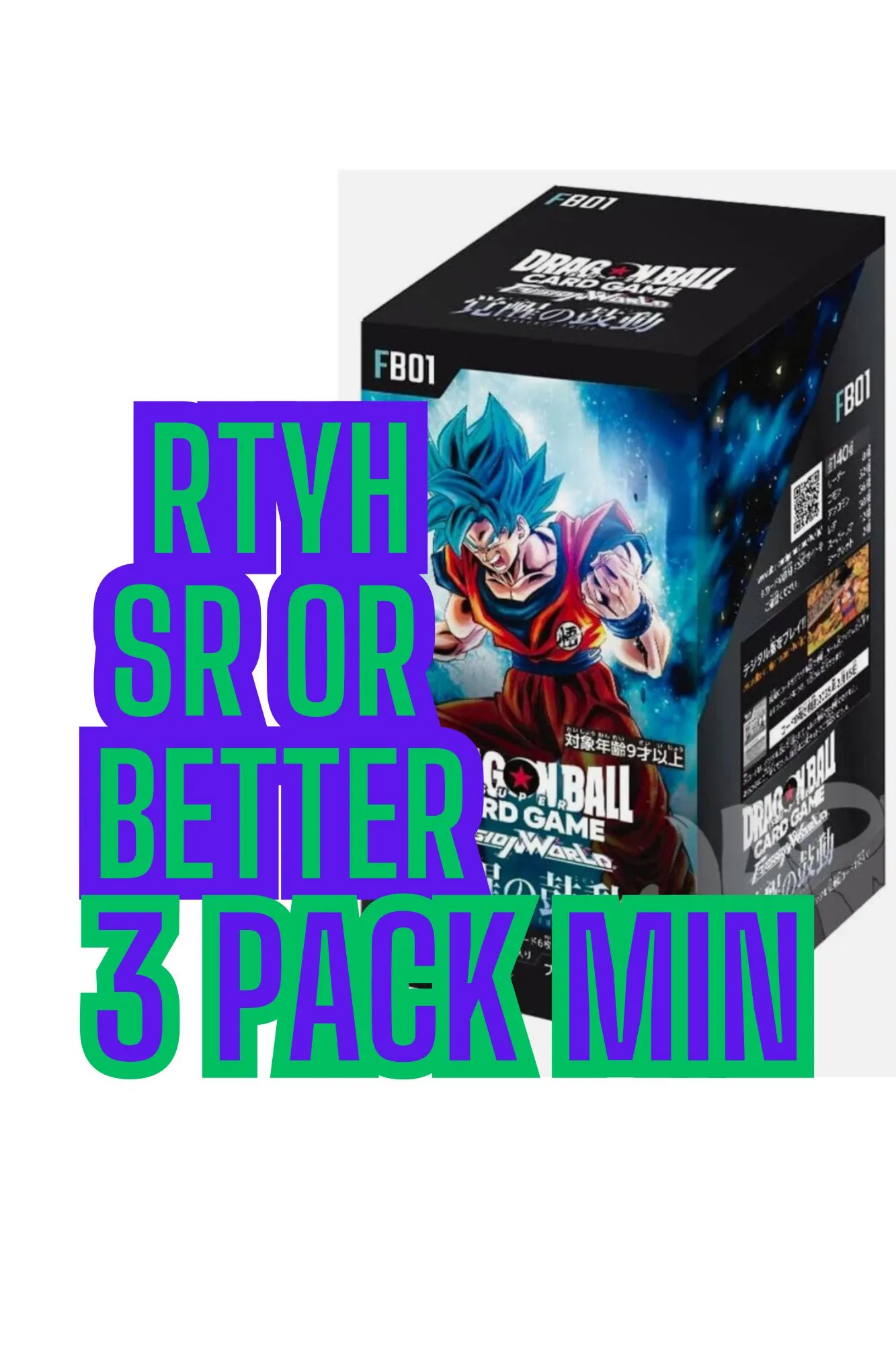 Product image for FB01 RTYH SR or better (3 pack min)