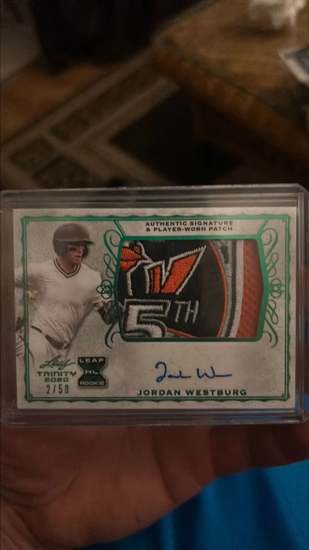 Product image for Jordan Westberg team patch leaf auto 2/50