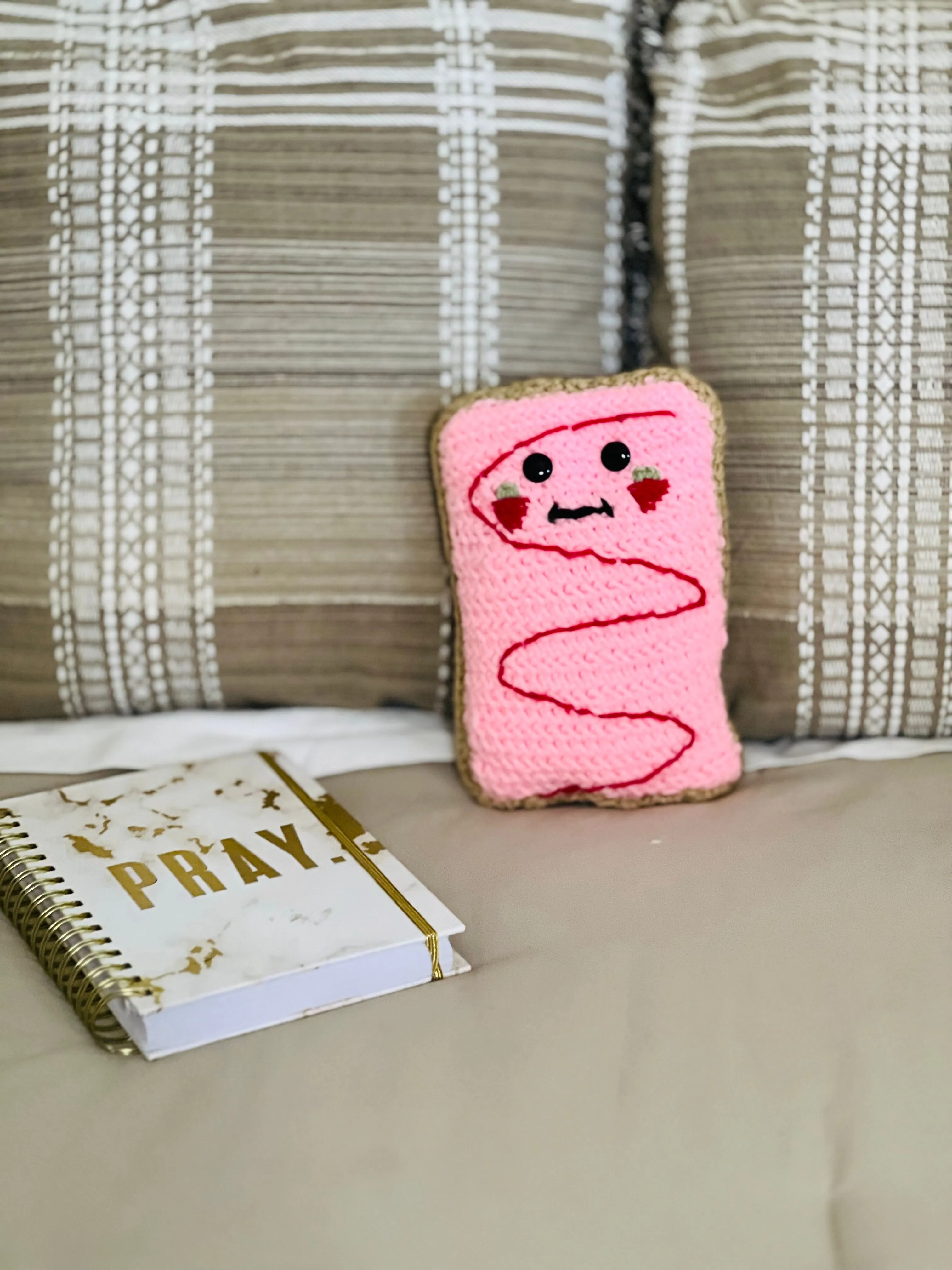 Product image for Crochet strawberry poptart plushy