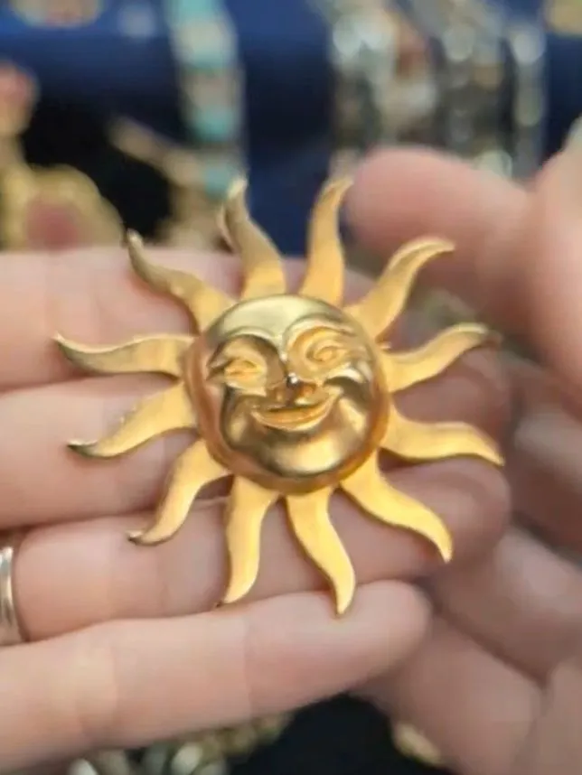 Product image for 12A. Large Sun Face Brooch