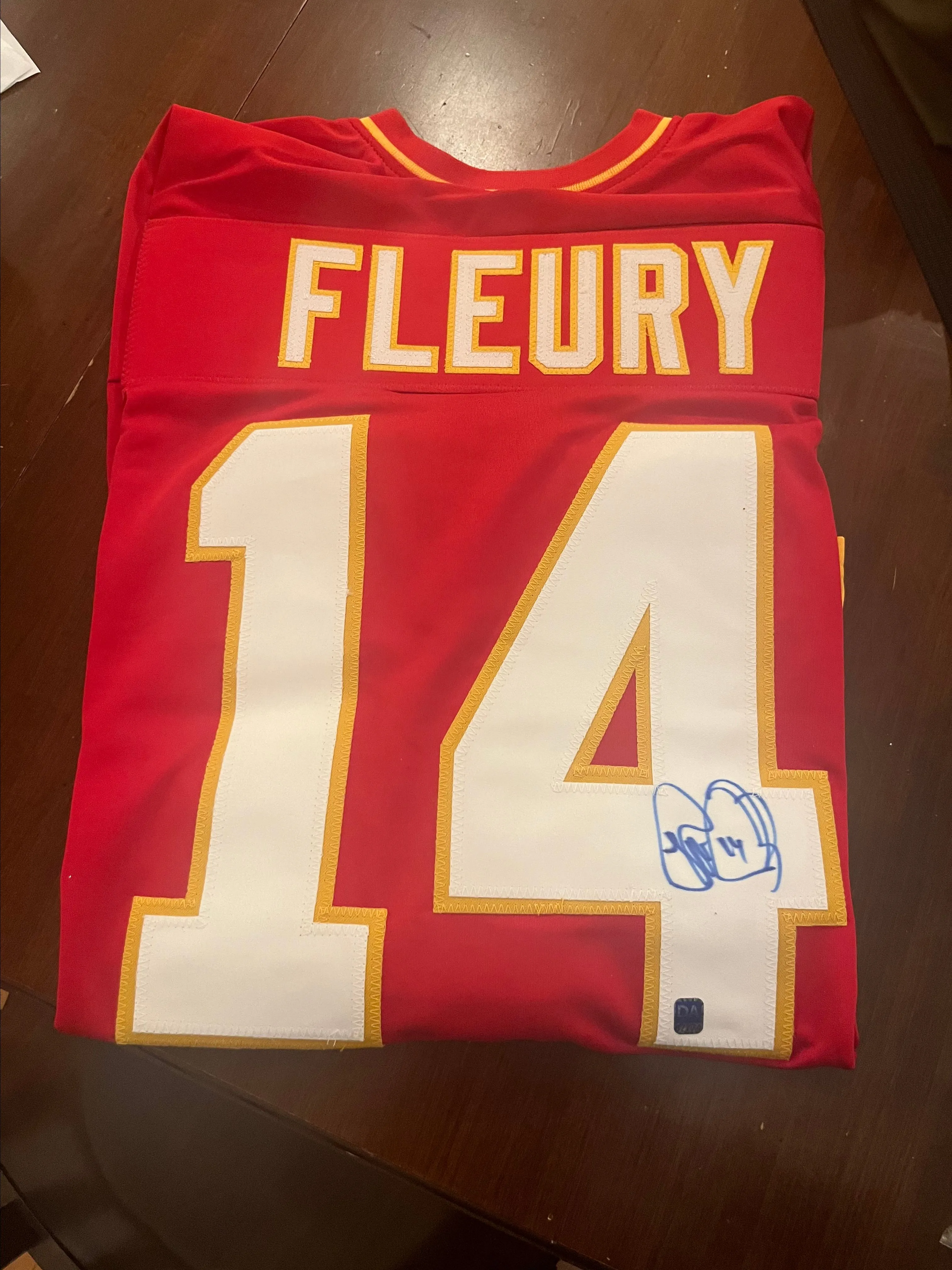 Product image for Fleury Theo Theoren Custom Hard Signed Auto Jersey Certified By Dave & Adam's