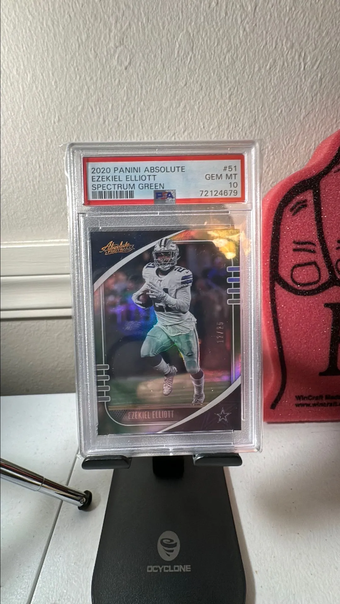 Product image for 2020 Panini Absolute Ezekiel Elliott 51 Spectrum Green PSA GEM MT 10