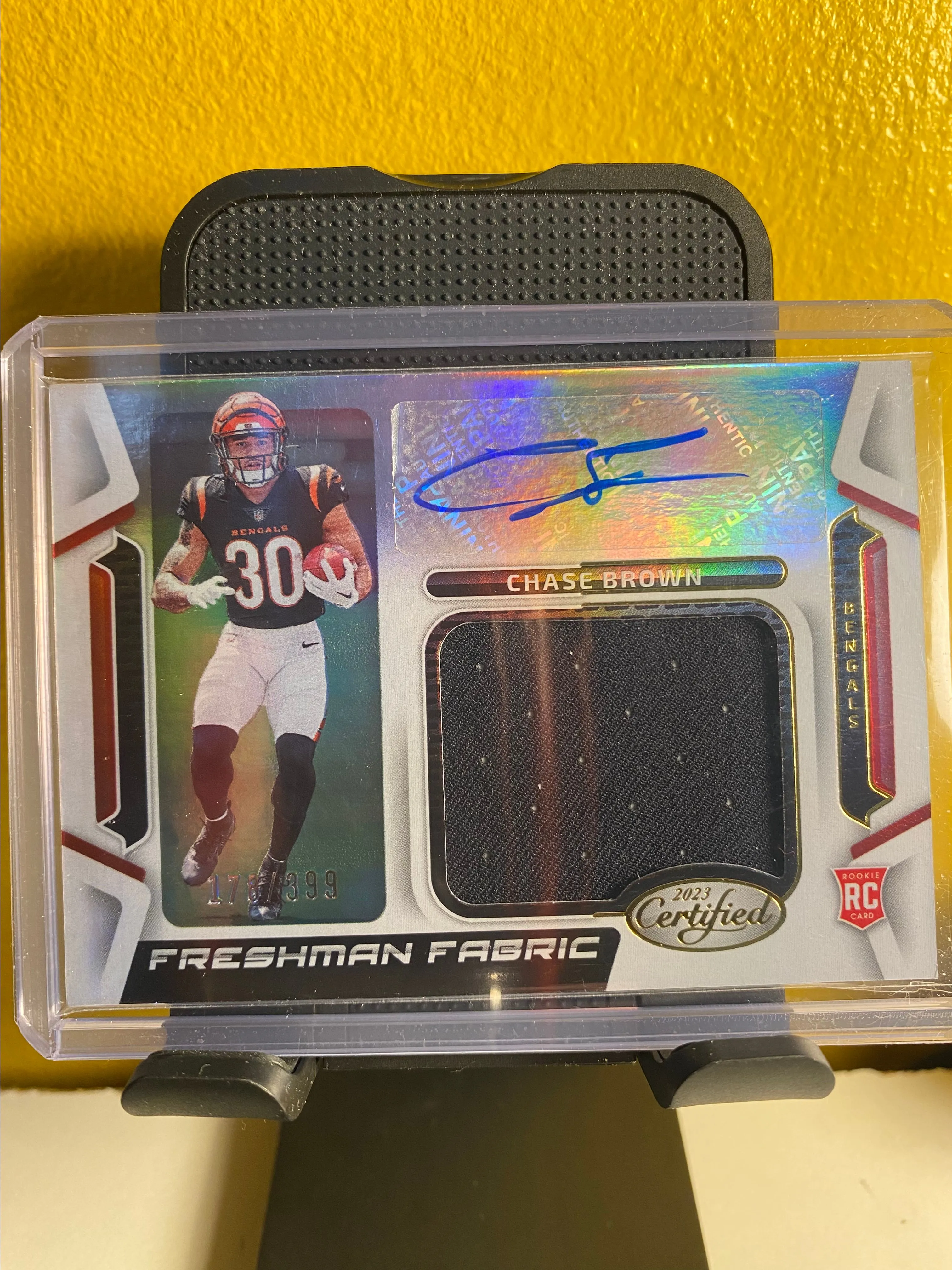Product image for Chase Brown RPA 178/399 Freshman Fabrics 2023 Panini Certified