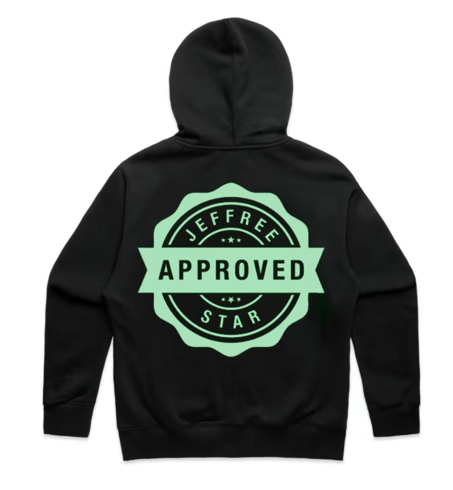 Product image for Jeffree Star Approved Zip Hoodie - Black/Mint Size M or L