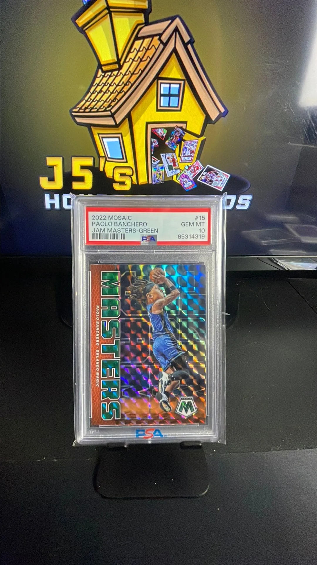 Product image for 2022 Panini Mosaic Jam Masters Green Paolo Banchero Rookie PSA 10 * Magic
