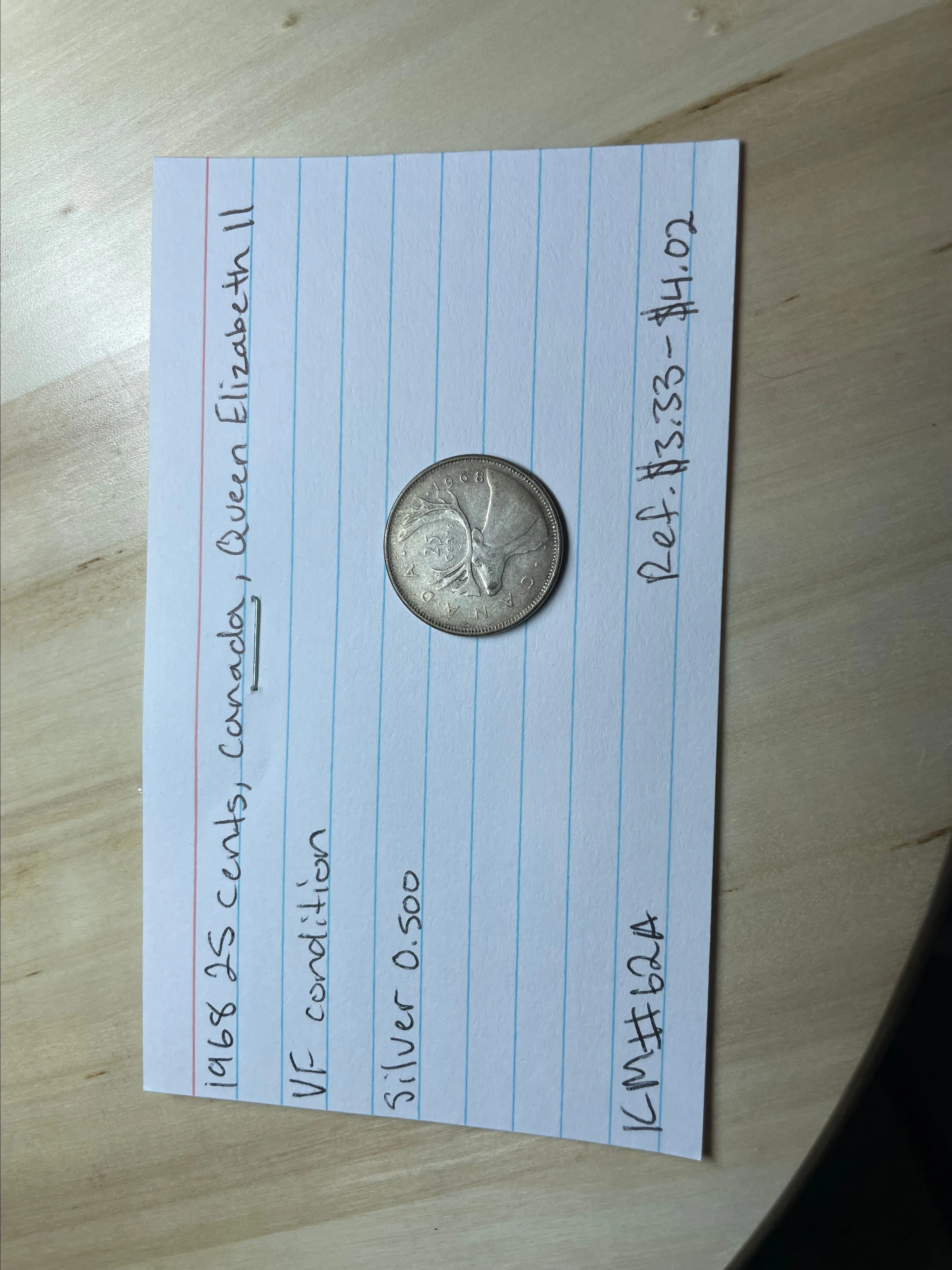 Product image for 1968 25 cents, Canada