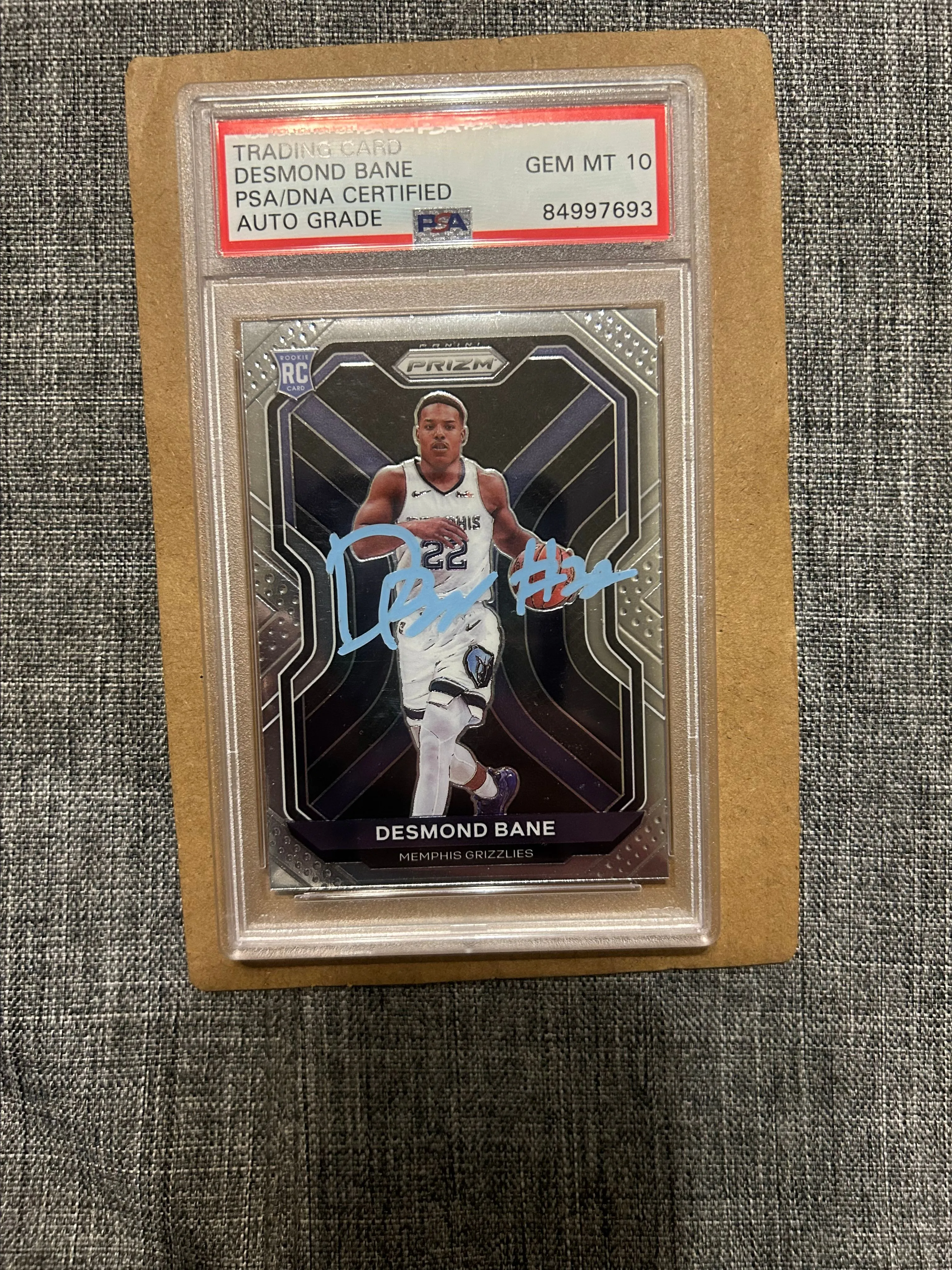 Product image for Desmond Bane Prizm RC Light Blue IP Authentic Auto PSA 10