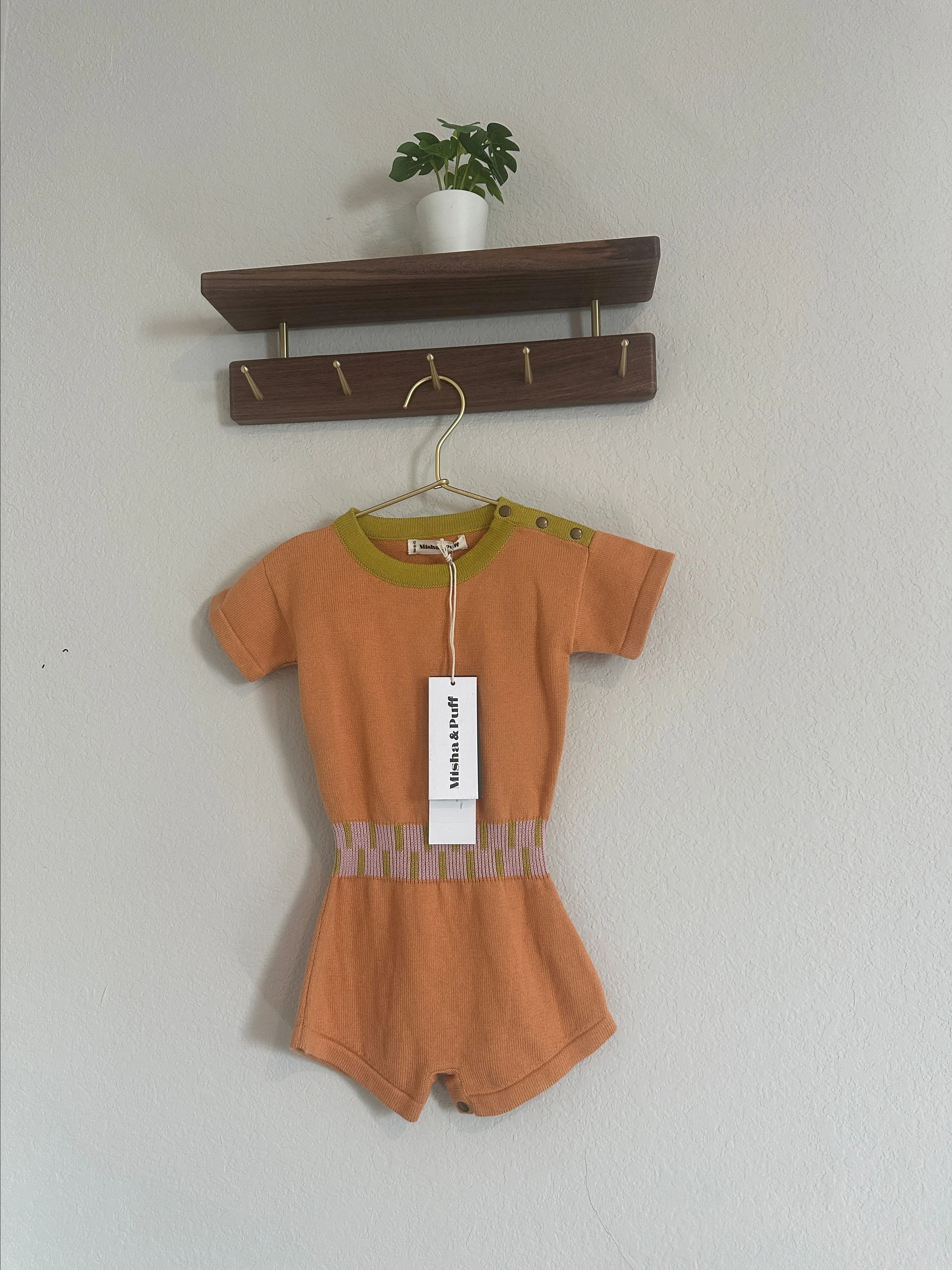 Product image for 6-12 months // Misha and puff Keyboard Playsuit orange