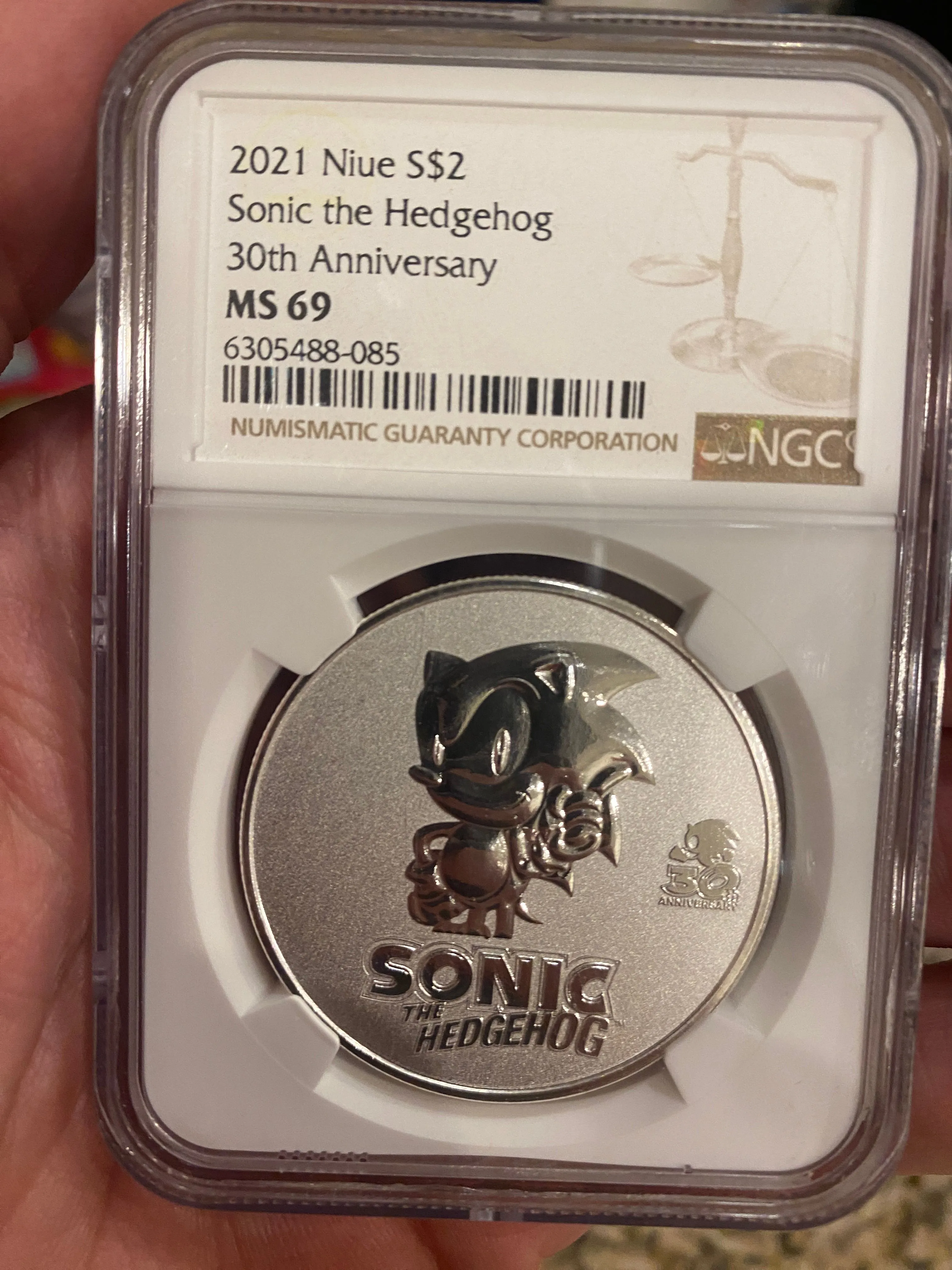 Product image for 2021 Sonic the Hedgehog 30th Anniversary Niue S$2