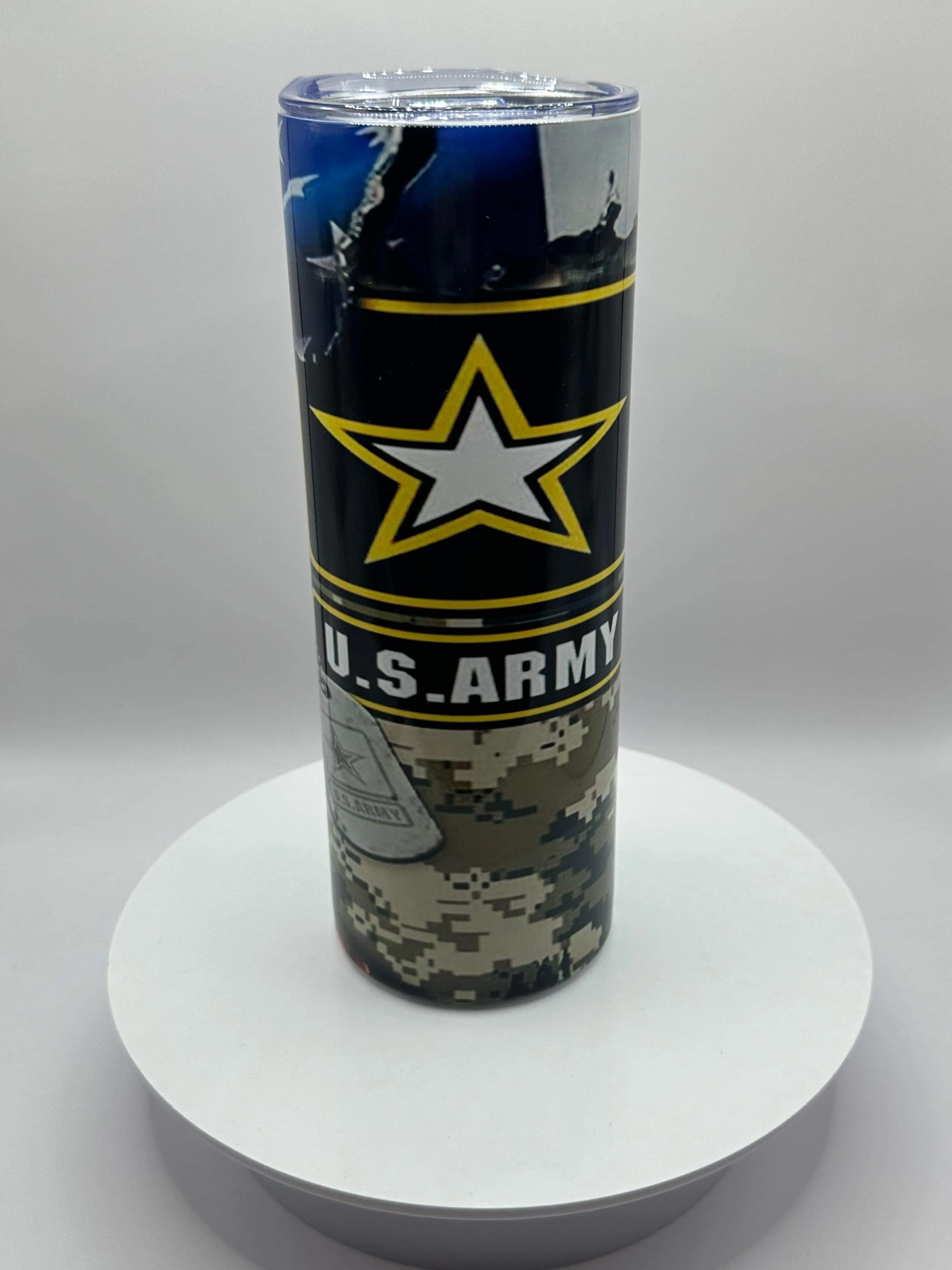 Product image for U.S. Army and American Flag 20oz Tumbler