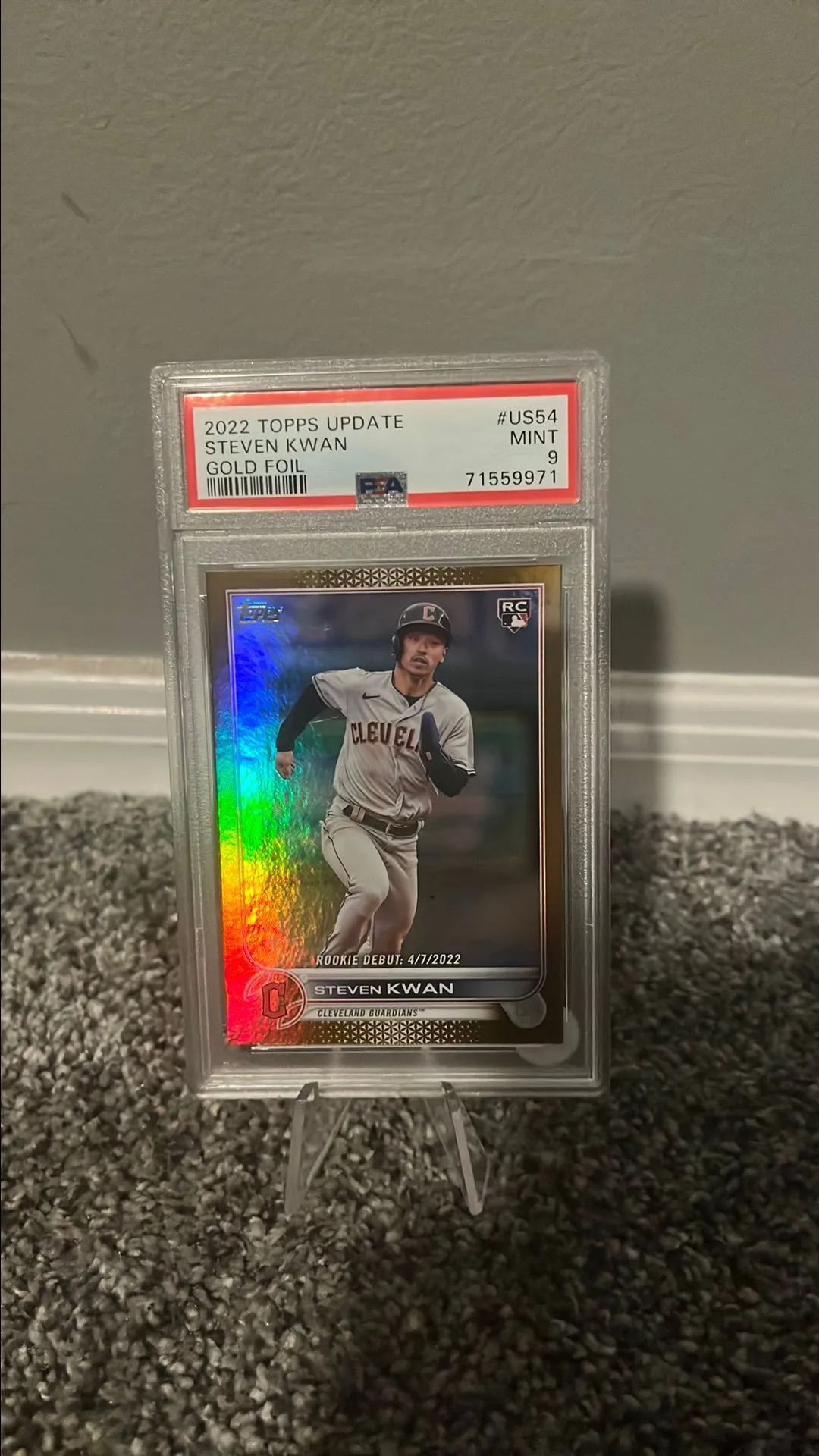 Product image for Steven Kwan Rookie PSA 9 Pop 4