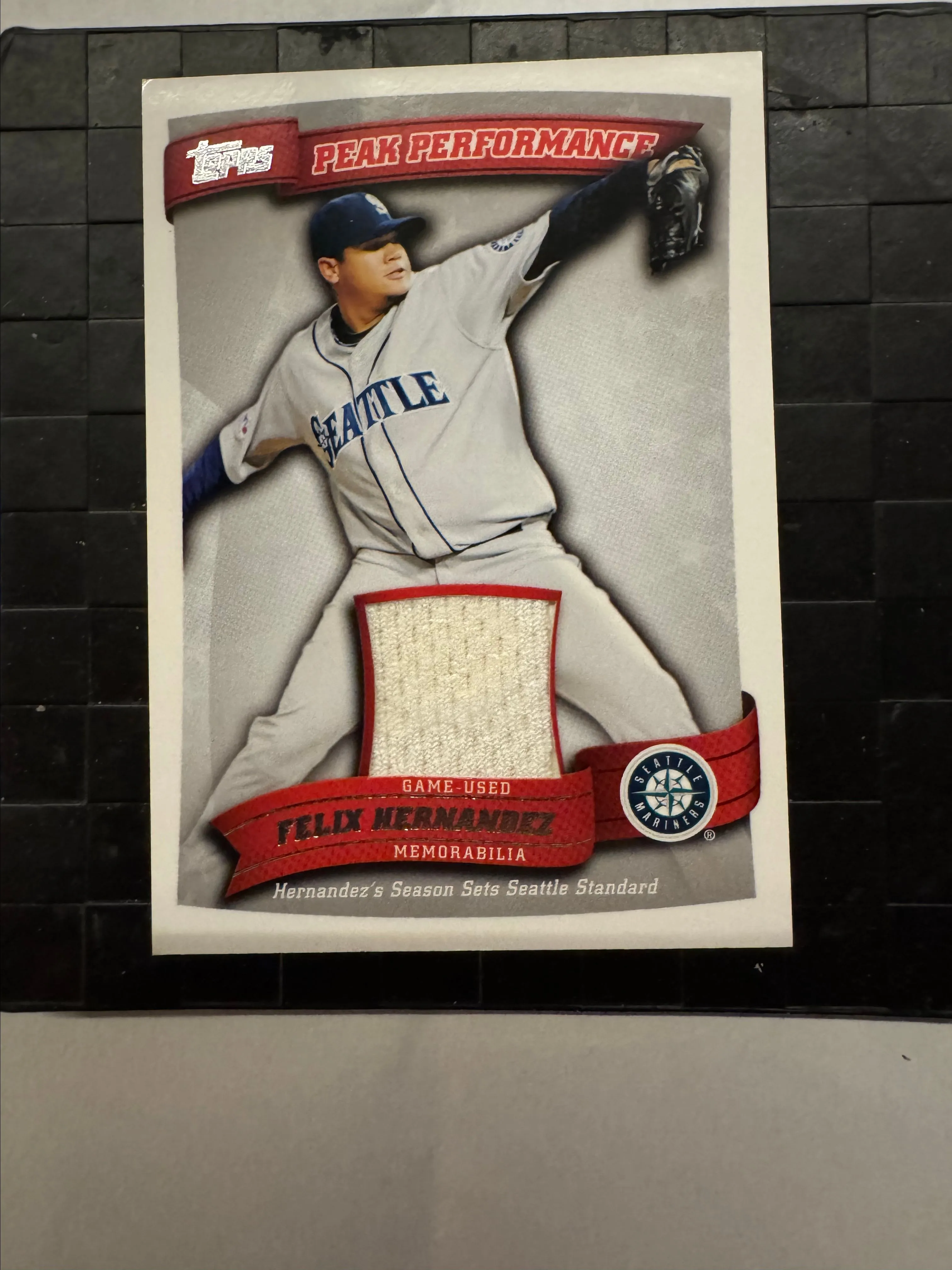 Product image for 2010 Topps Peak Performance Felix Hernandez Game Used Patch PPR-FH Seattle Mariners