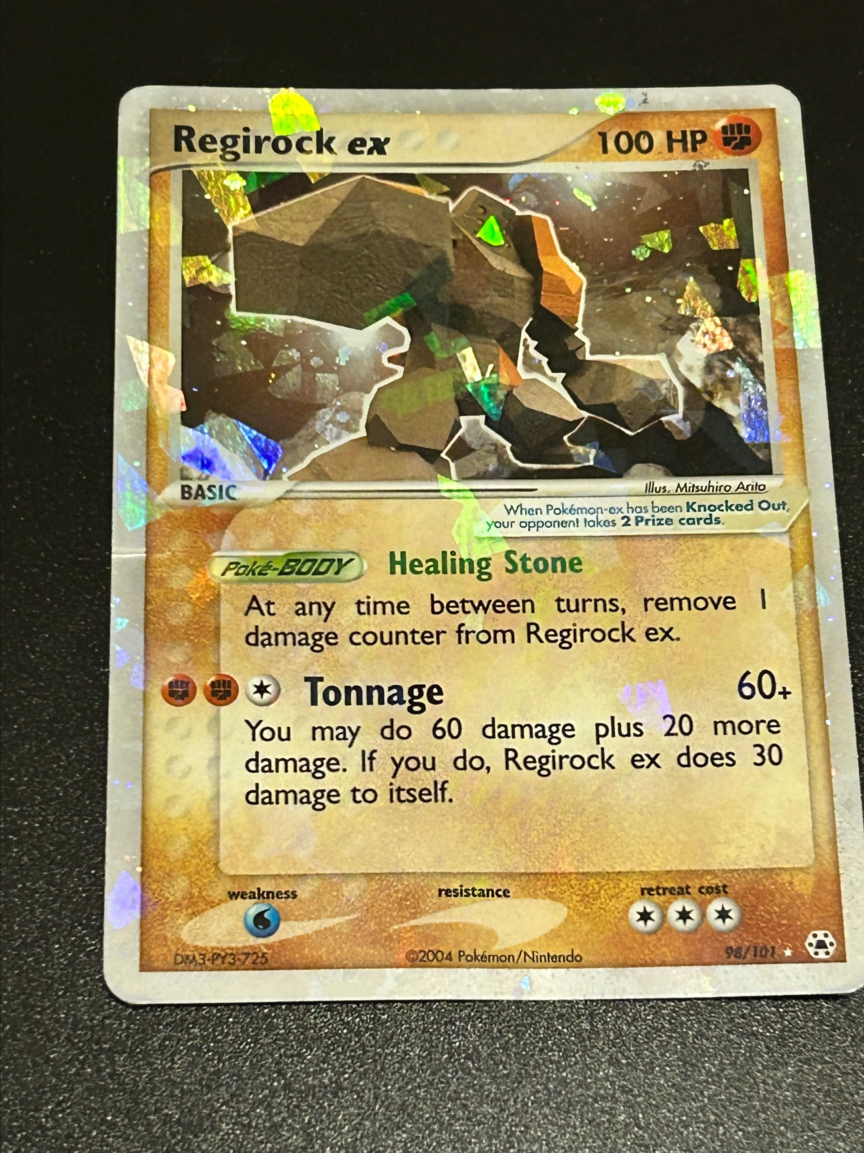Product image for Regirock ex 98 Hidden Legends Holo Damaged