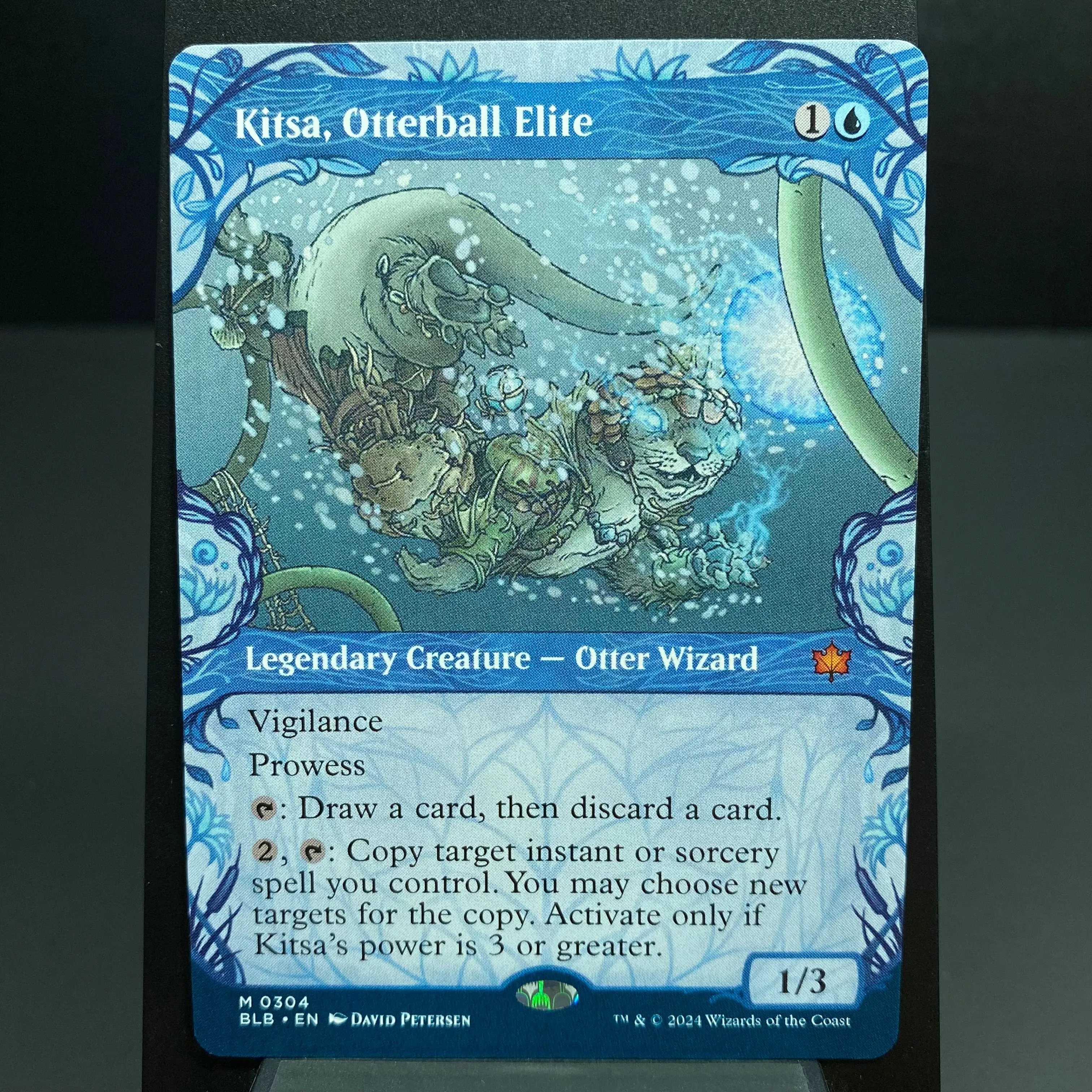 Product image for Kitsa, Otterball Elite (Showcase) - Bloomburrow - Blue - Legendary Creature - Mythic - 1x