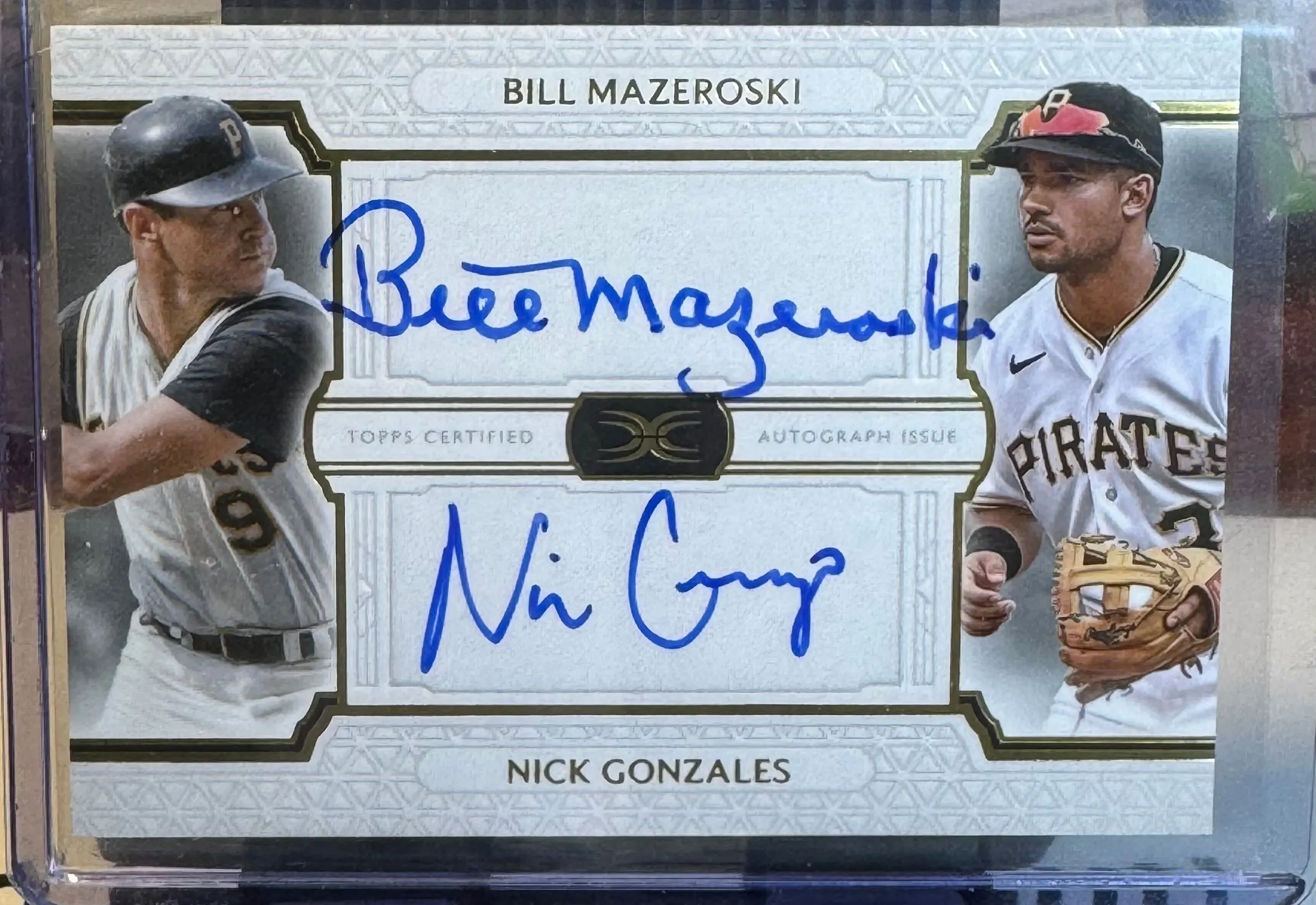 Product image for 2024 Topps Definitive Collection Bill Maseroski Nick Gonzales 25/35 on card dual auto
