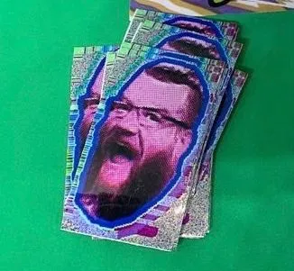 Product image for "The American Kaiju" Big Jeff Noyze face sticker