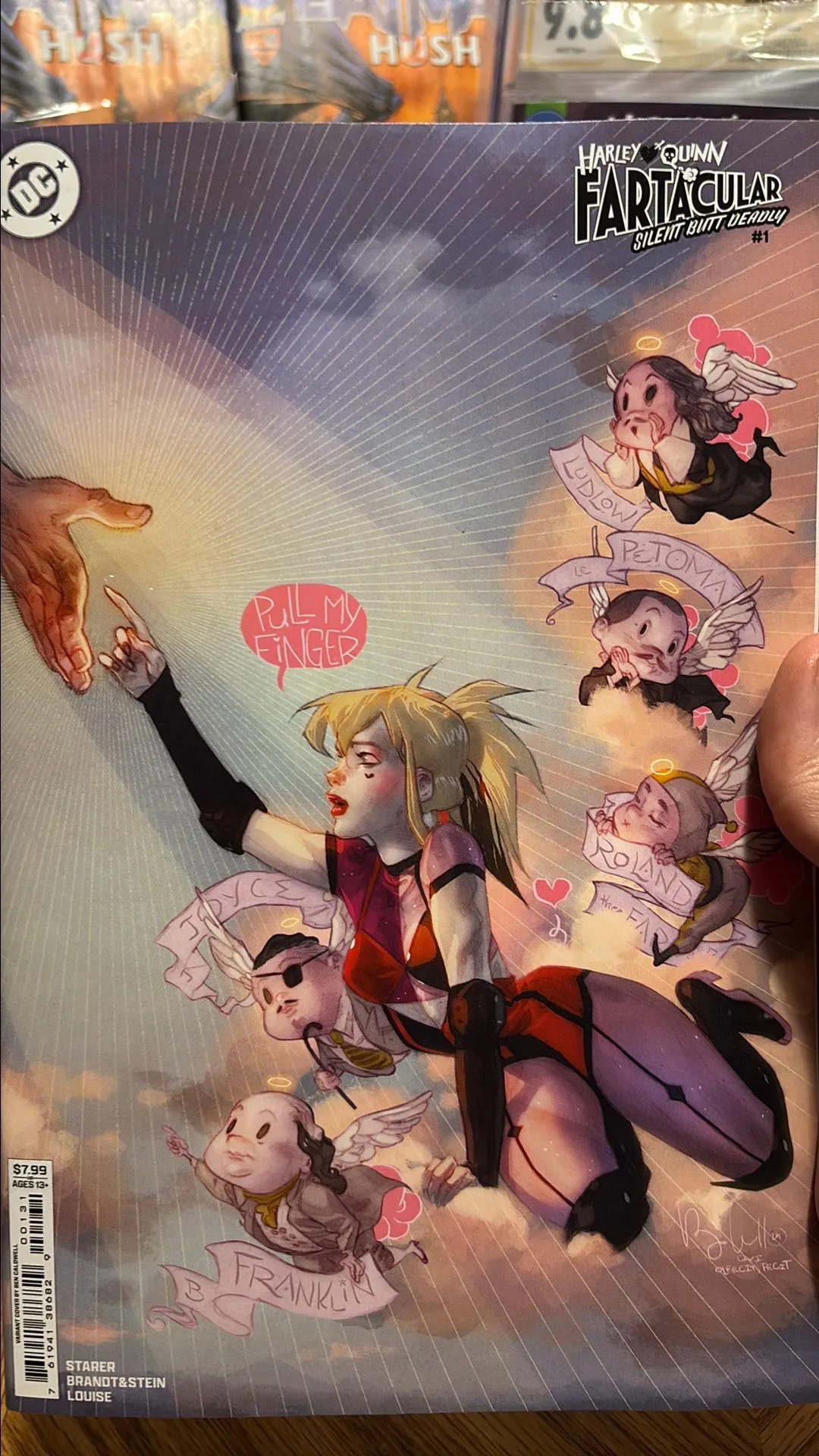 Product image for HARLEY QUINN FARTACULAR #1 rub n smell polybag cover C CALDWELL